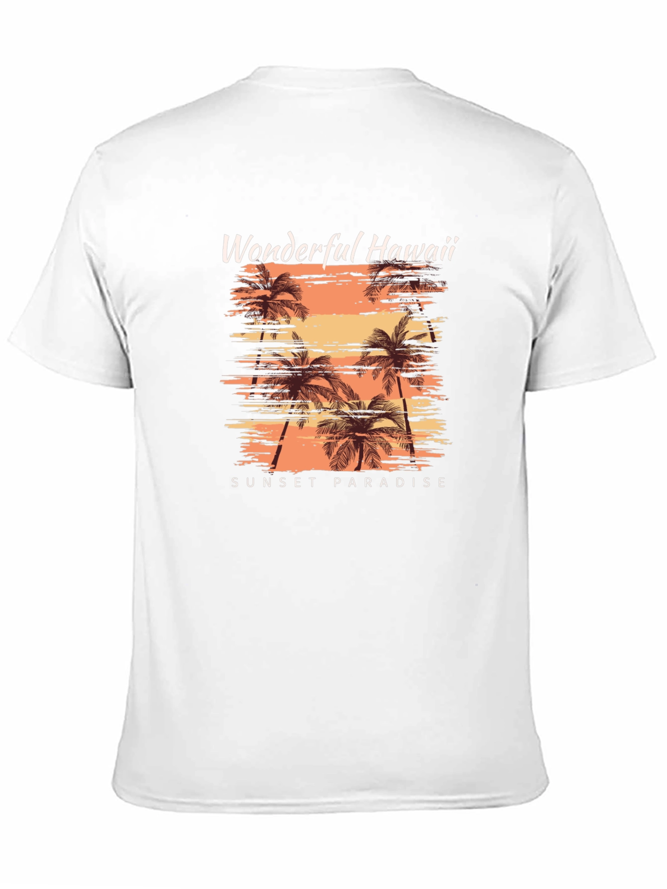 Wonderful Hawaii Sunset Paradise Black T-Shirt