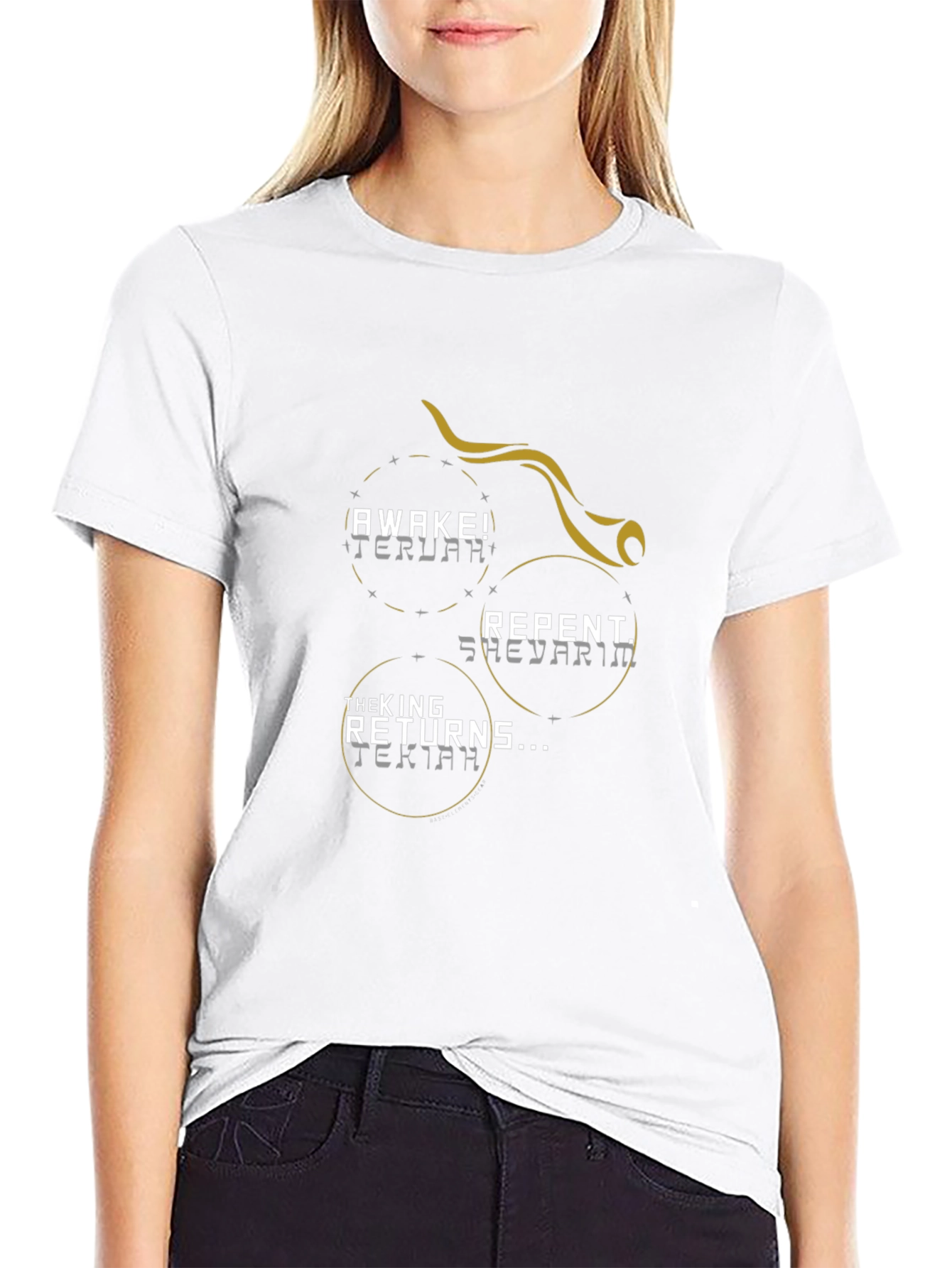 Awake! Repent! Black Graphic T-Shirt