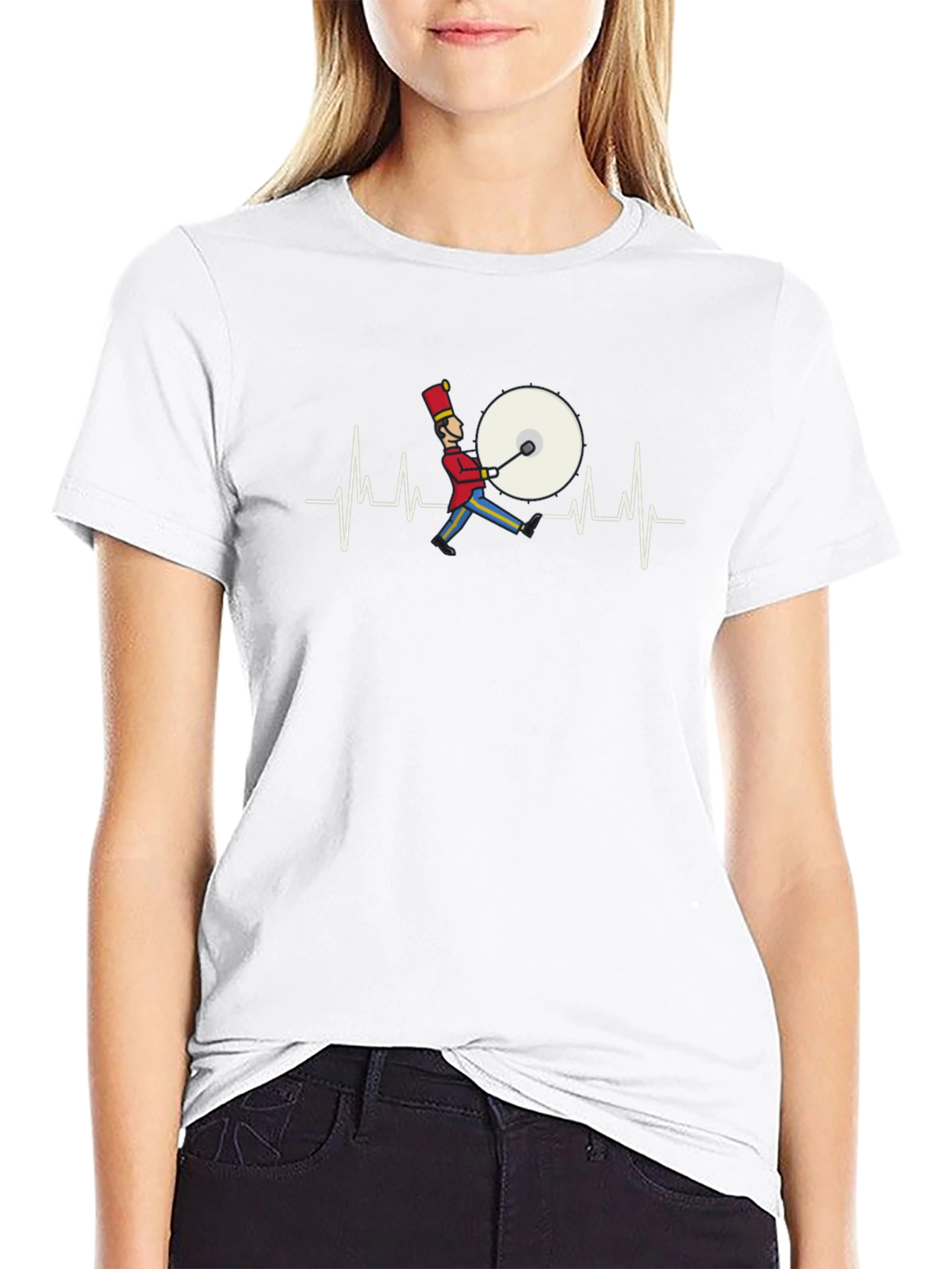 Drummer Heartbeat Graphic Tee