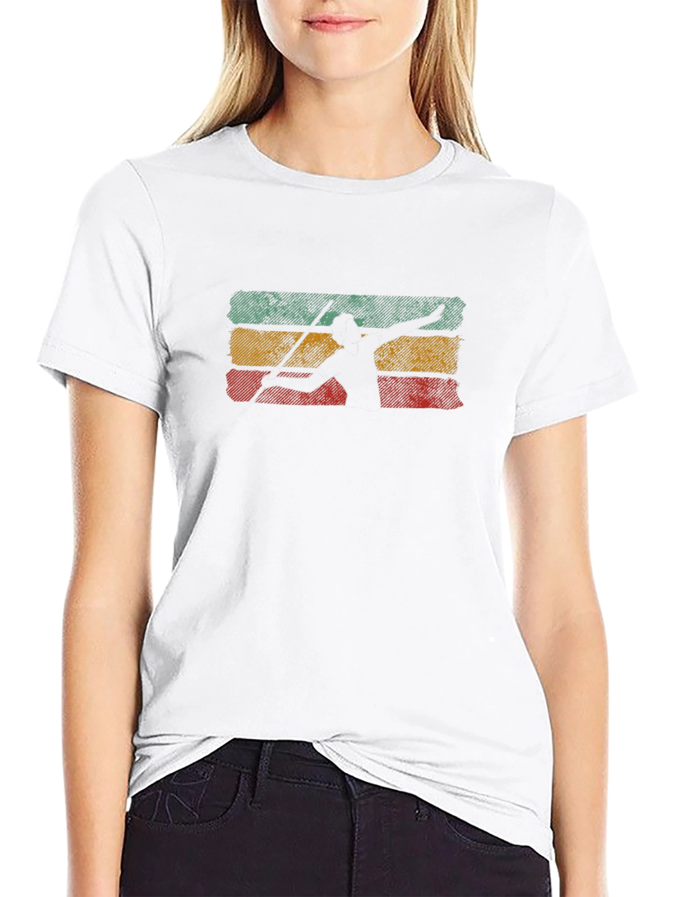 Retro Javelin Thrower Graphic T-Shirt