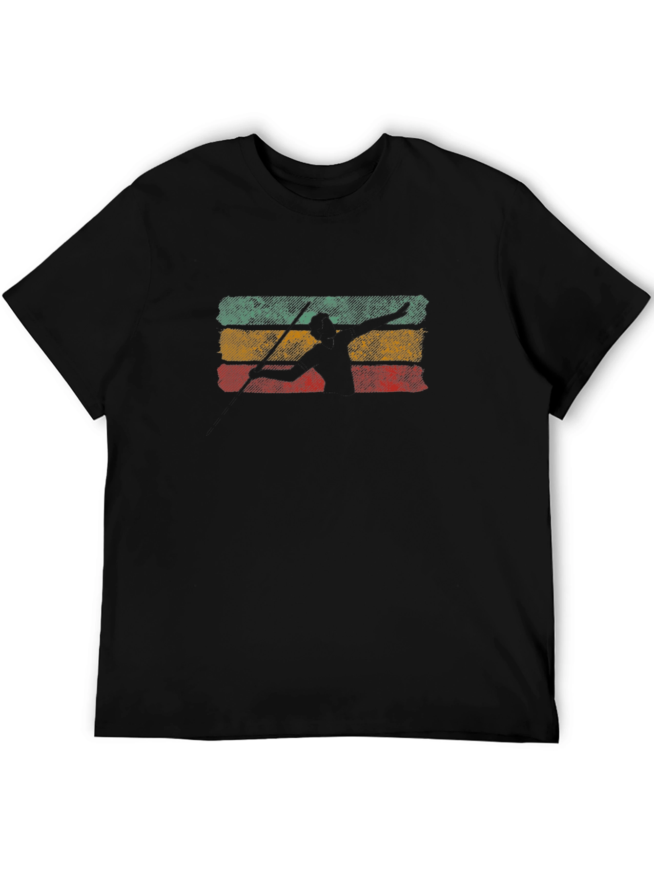 Retro Javelin Thrower Graphic T-Shirt