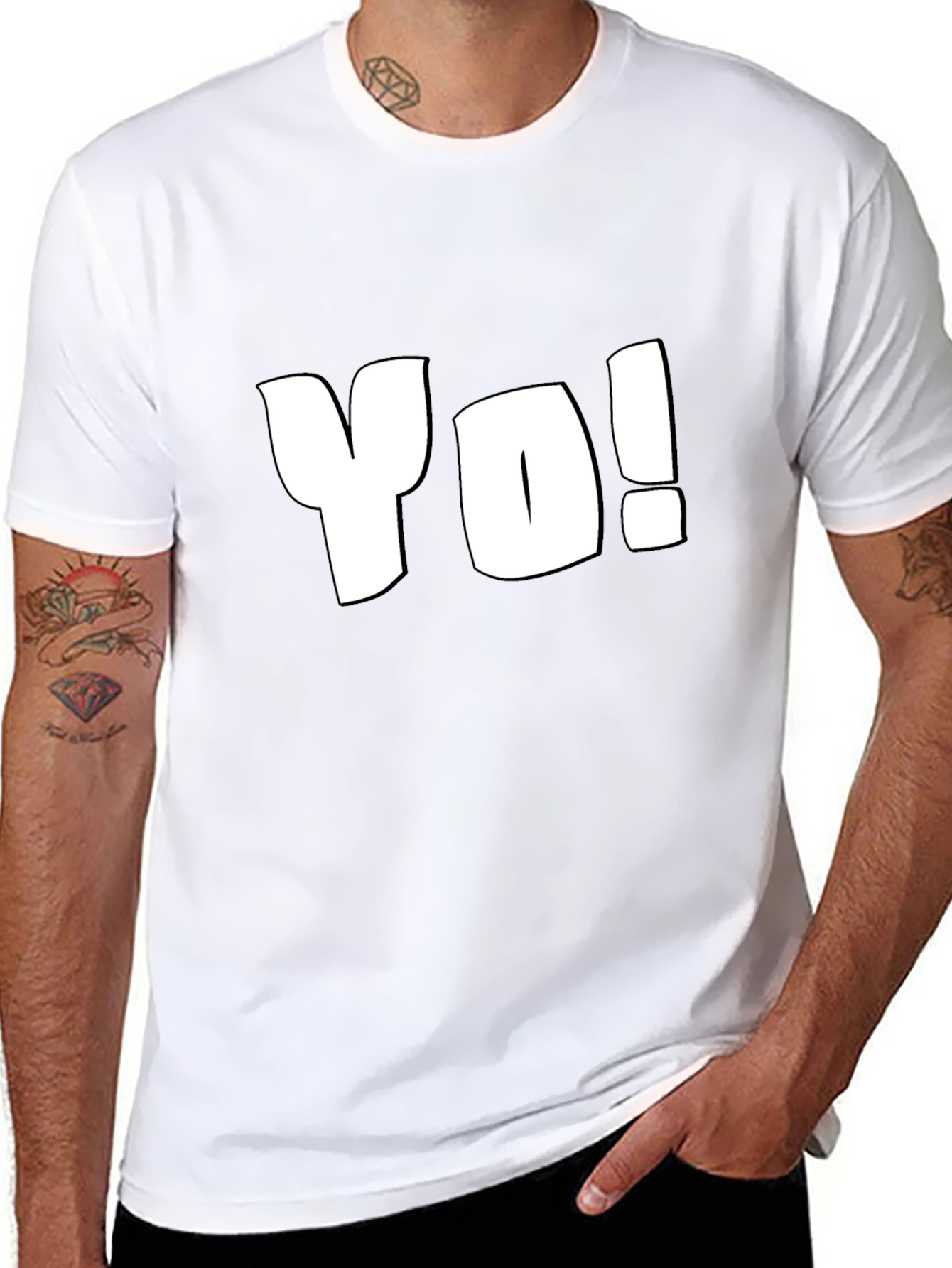 Yo! Black T-Shirt - Casual Style