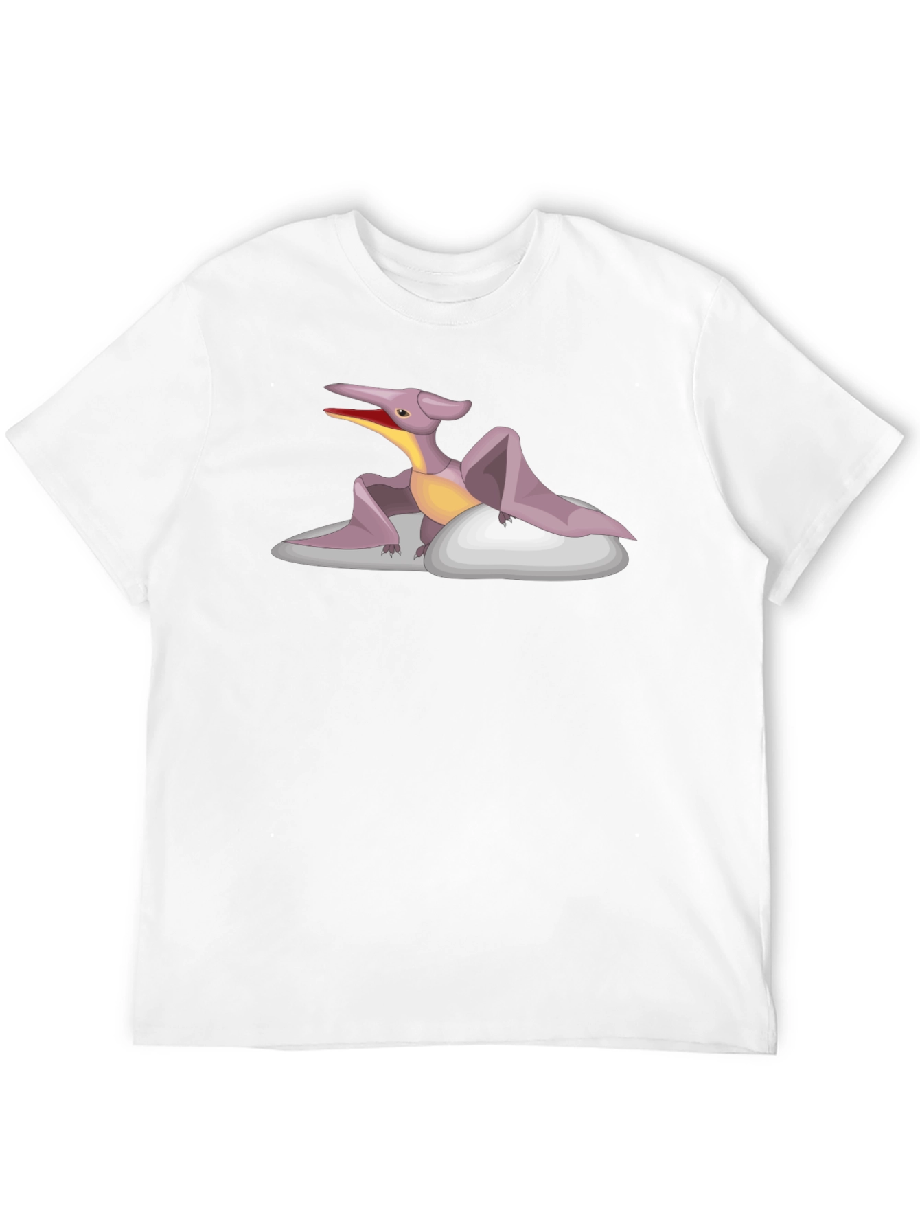 Pterodactyl Cartoon T-Shirt - Black