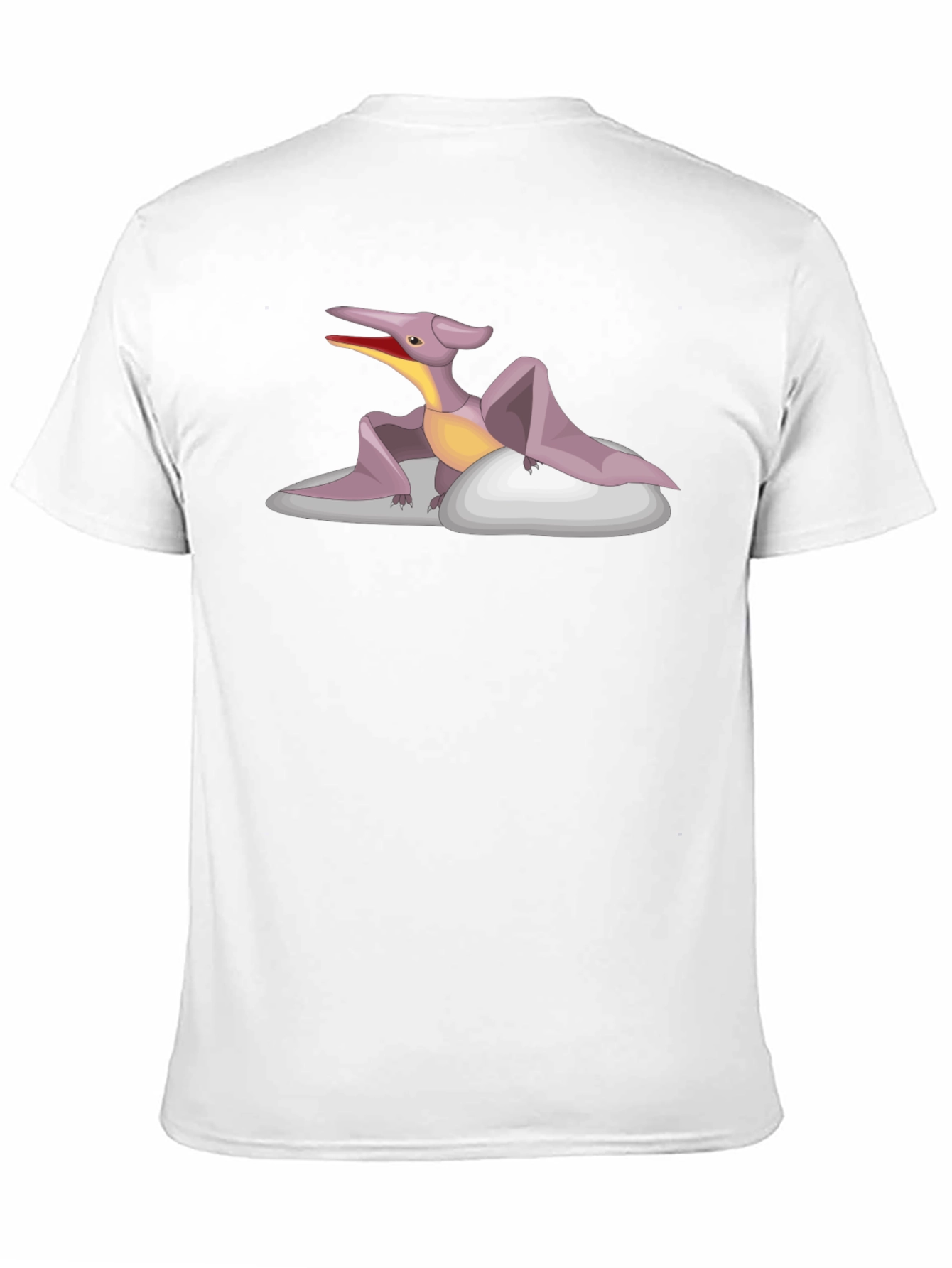 Pterodactyl Cartoon T-Shirt - Black