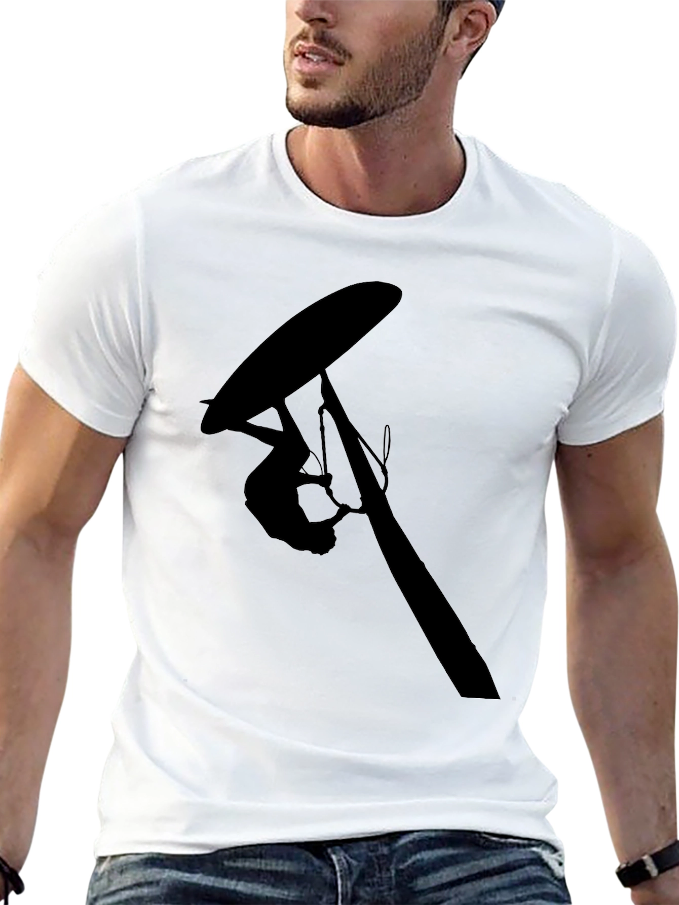 Black Hang Gliding Silhouette T-Shirt