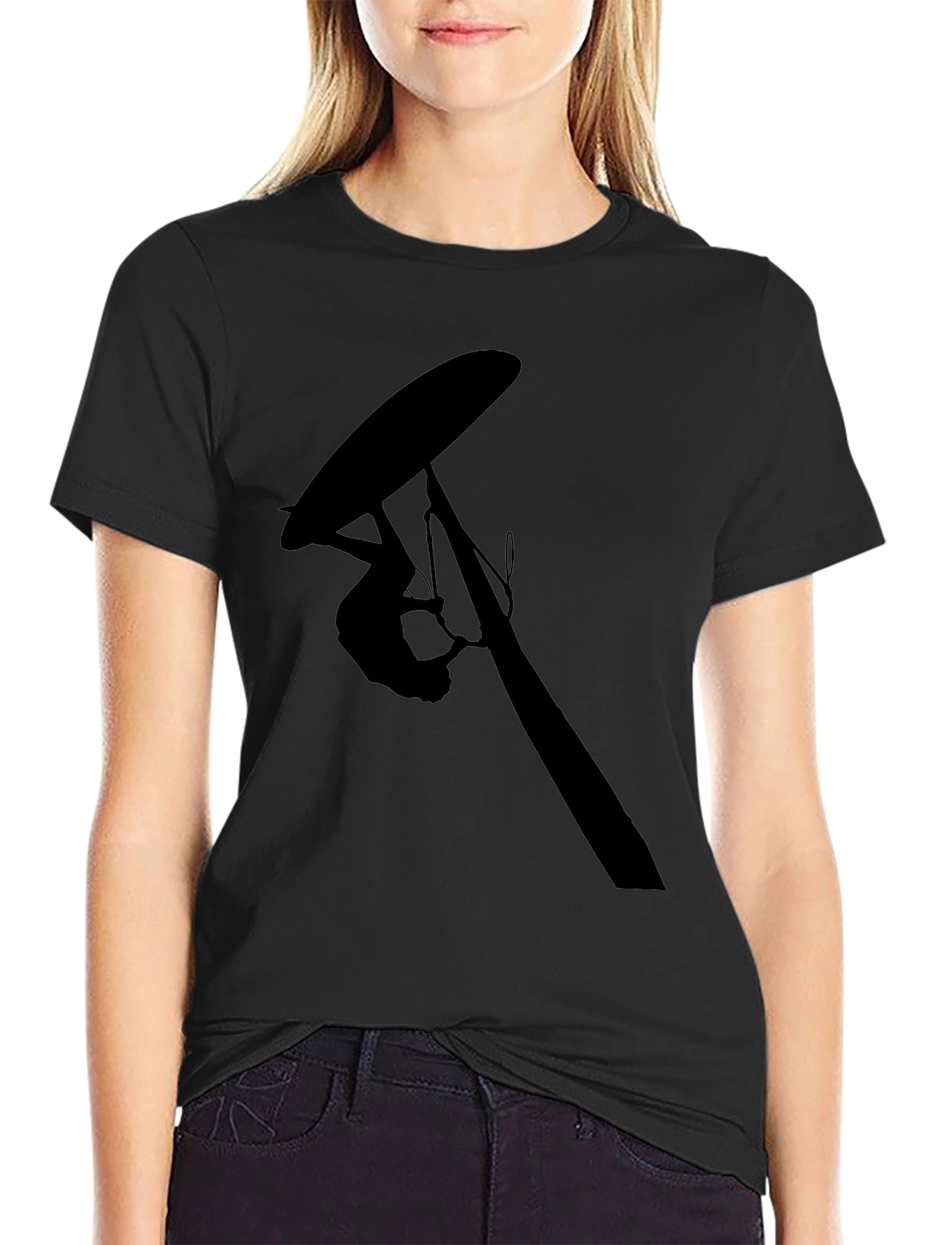 Black Hang Gliding Silhouette T-Shirt
