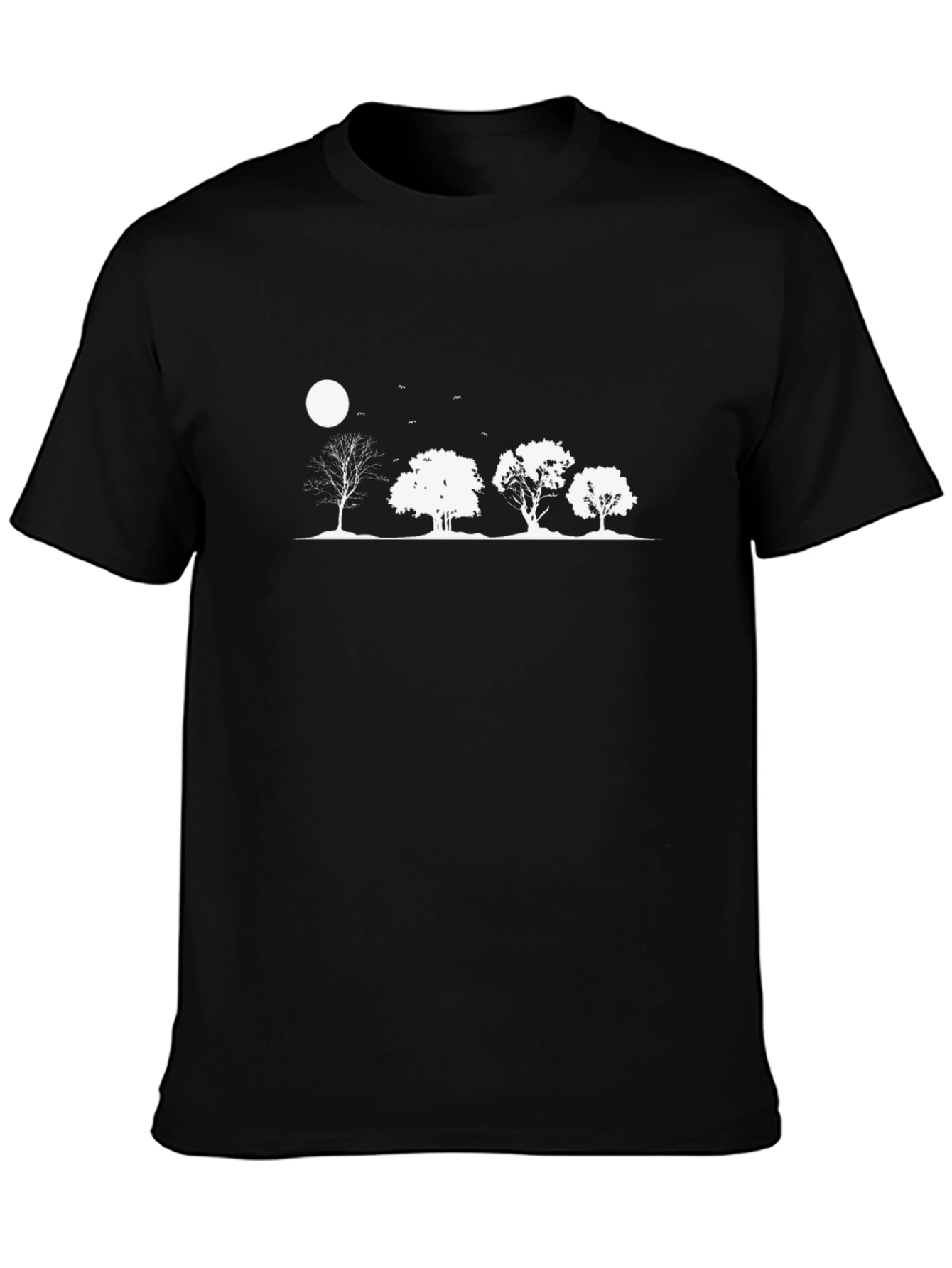 Nature Scene Graphic T-Shirt - Black