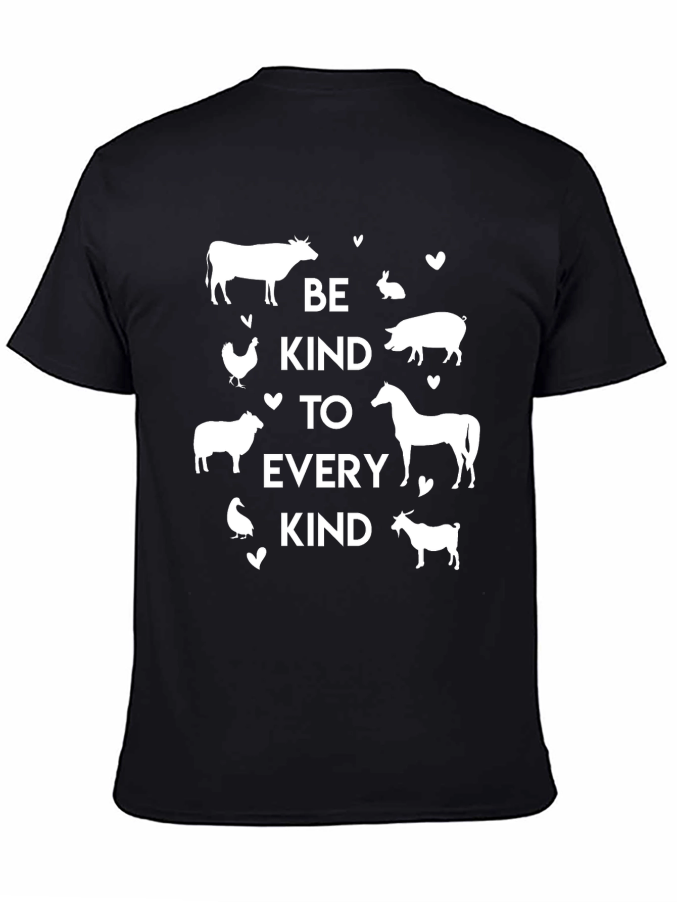 Be Kind to Every Kind Black Graphic Tee