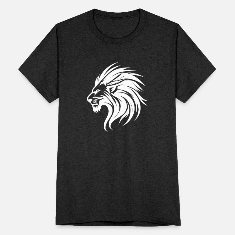 Evil Lion With Mane Tattoo Portrait