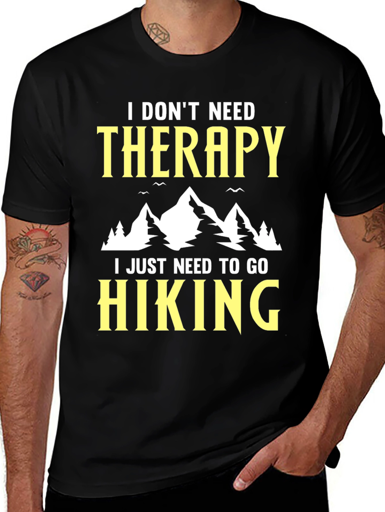 Hiking Therapy Graphic Tee - Adventure Awaits