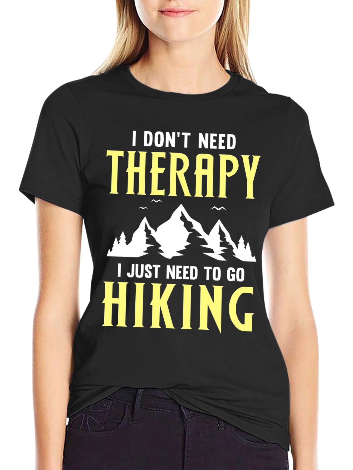 Hiking Therapy Graphic Tee - Adventure Awaits