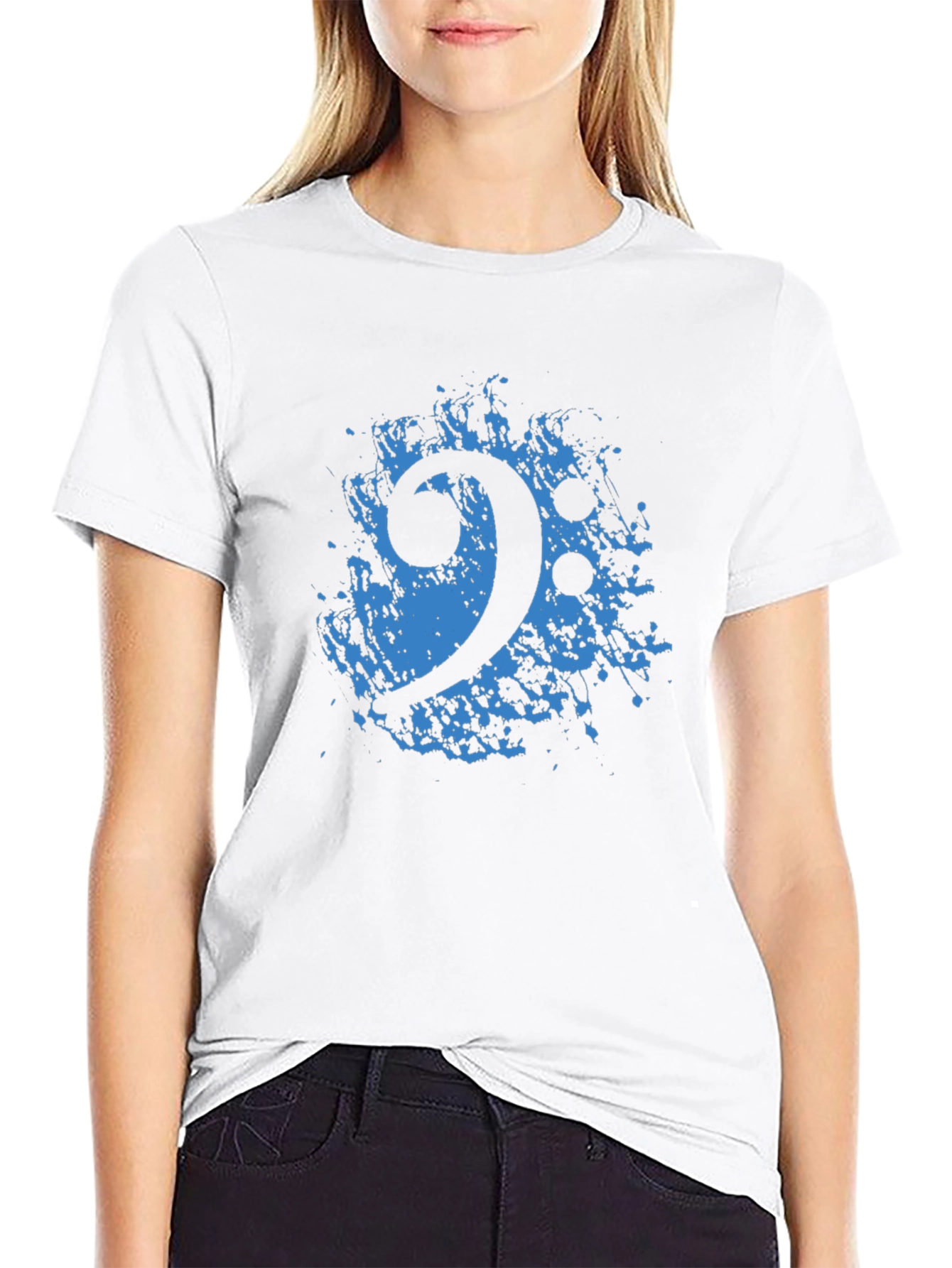 Bass Clef Graphic Tee - Cool Music Shirt