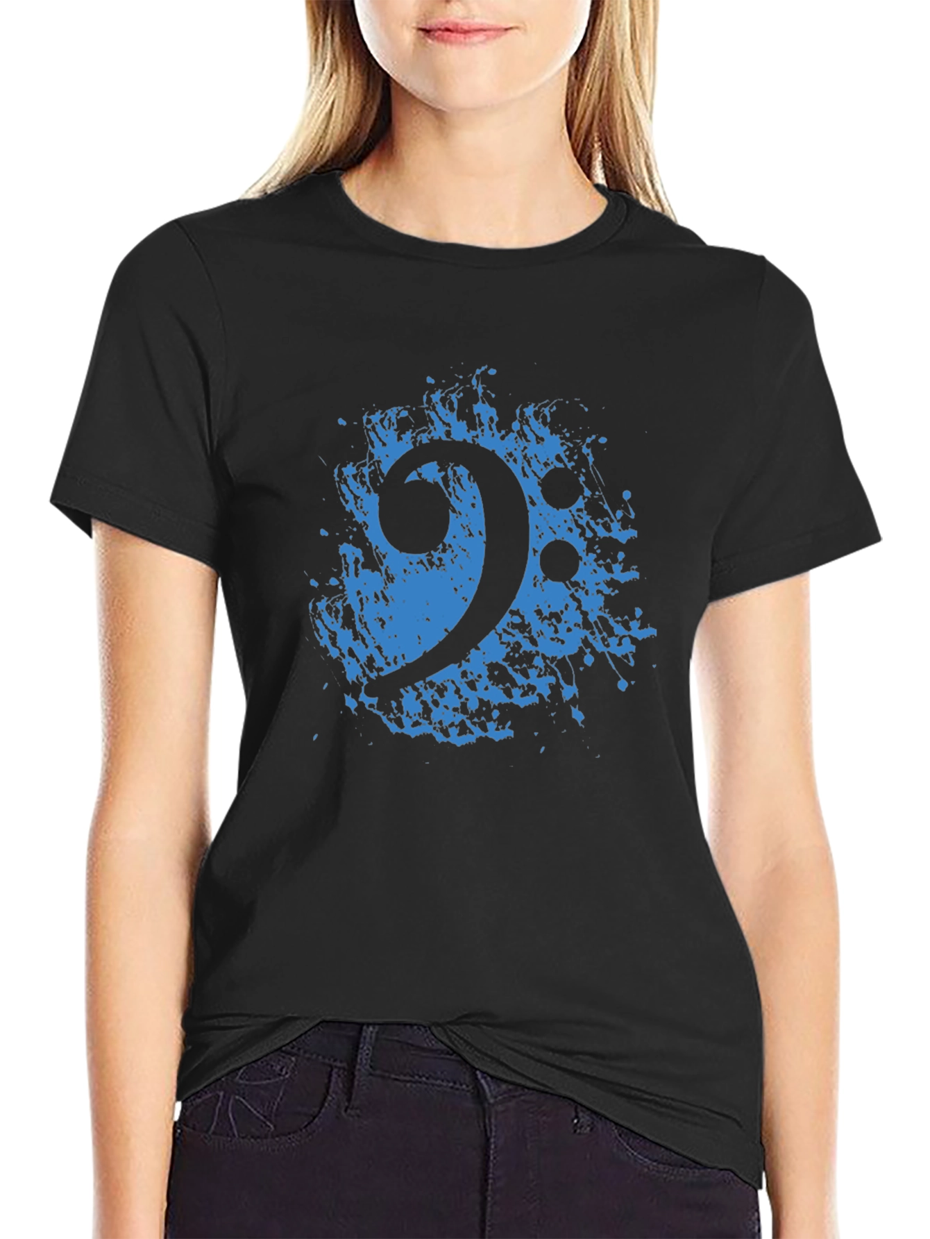 Bass Clef Graphic Tee - Cool Music Shirt
