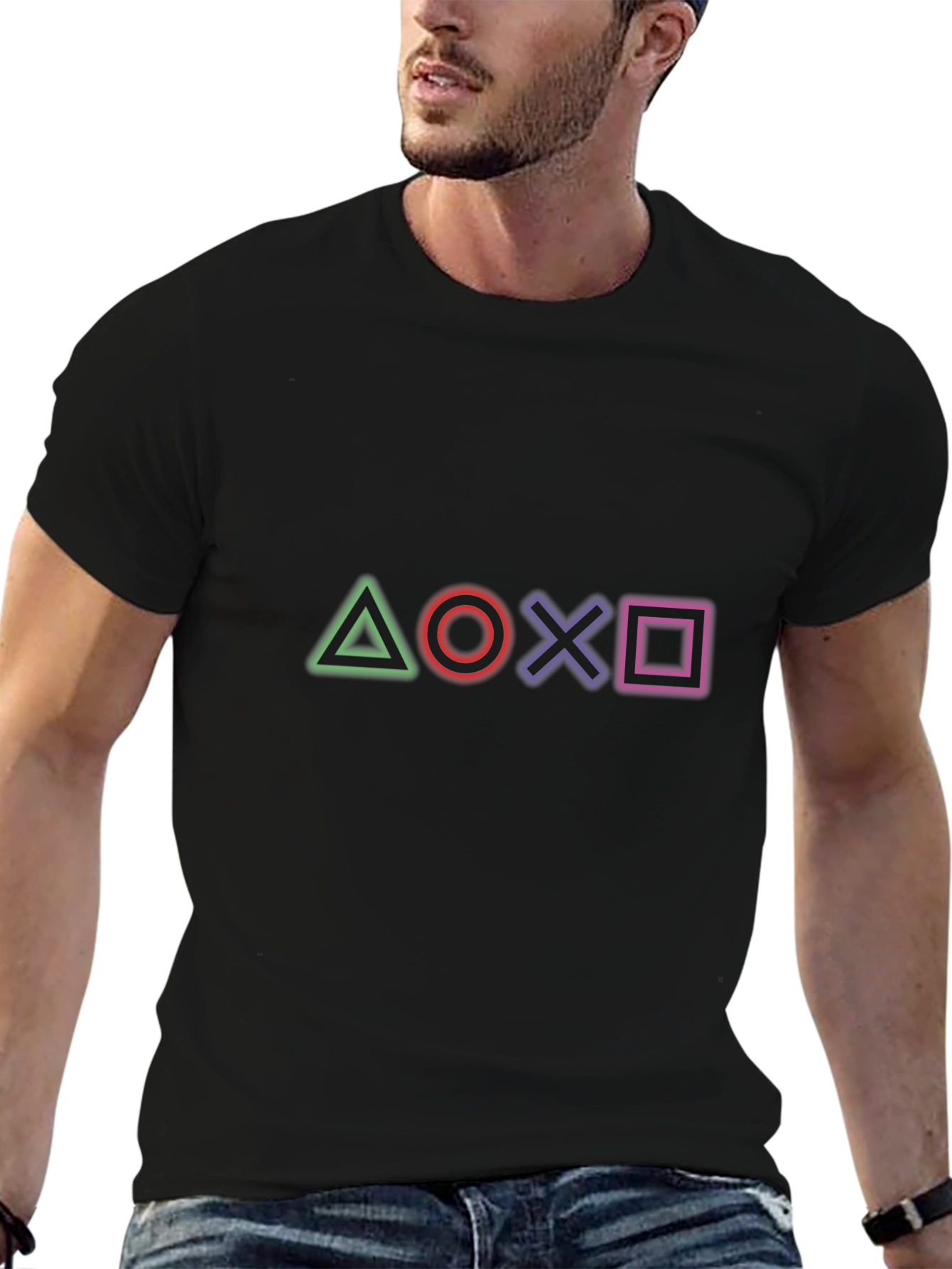 Playstation Symbol T-Shirt - Gaming Tee