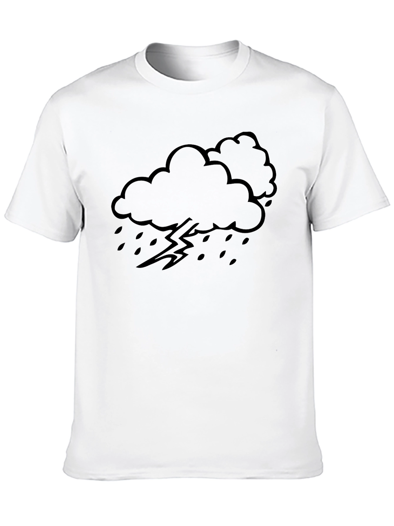 Stormy Weather Graphic Tee - Black Cotton T-Shirt