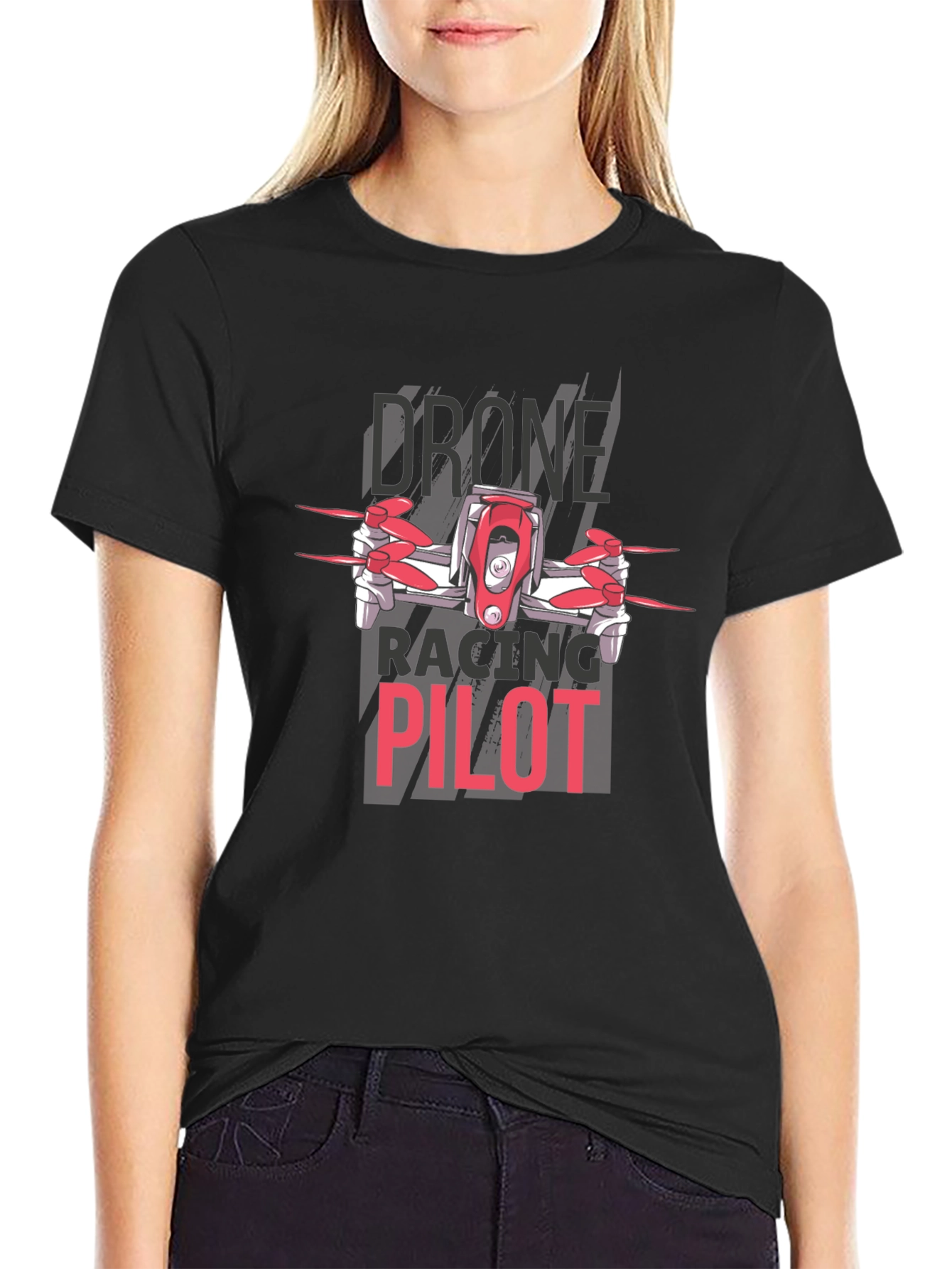 Drone Racing Pilot Black T-Shirt