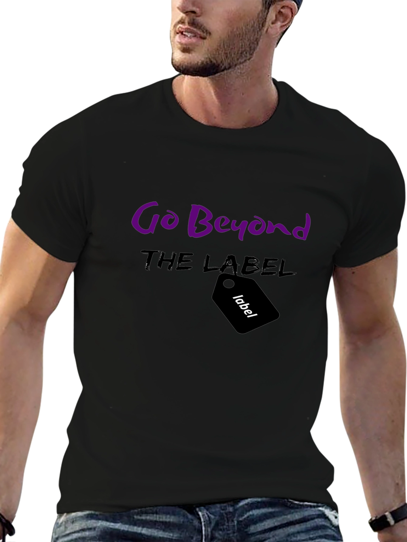 Go Beyond the Label Black Graphic Tee