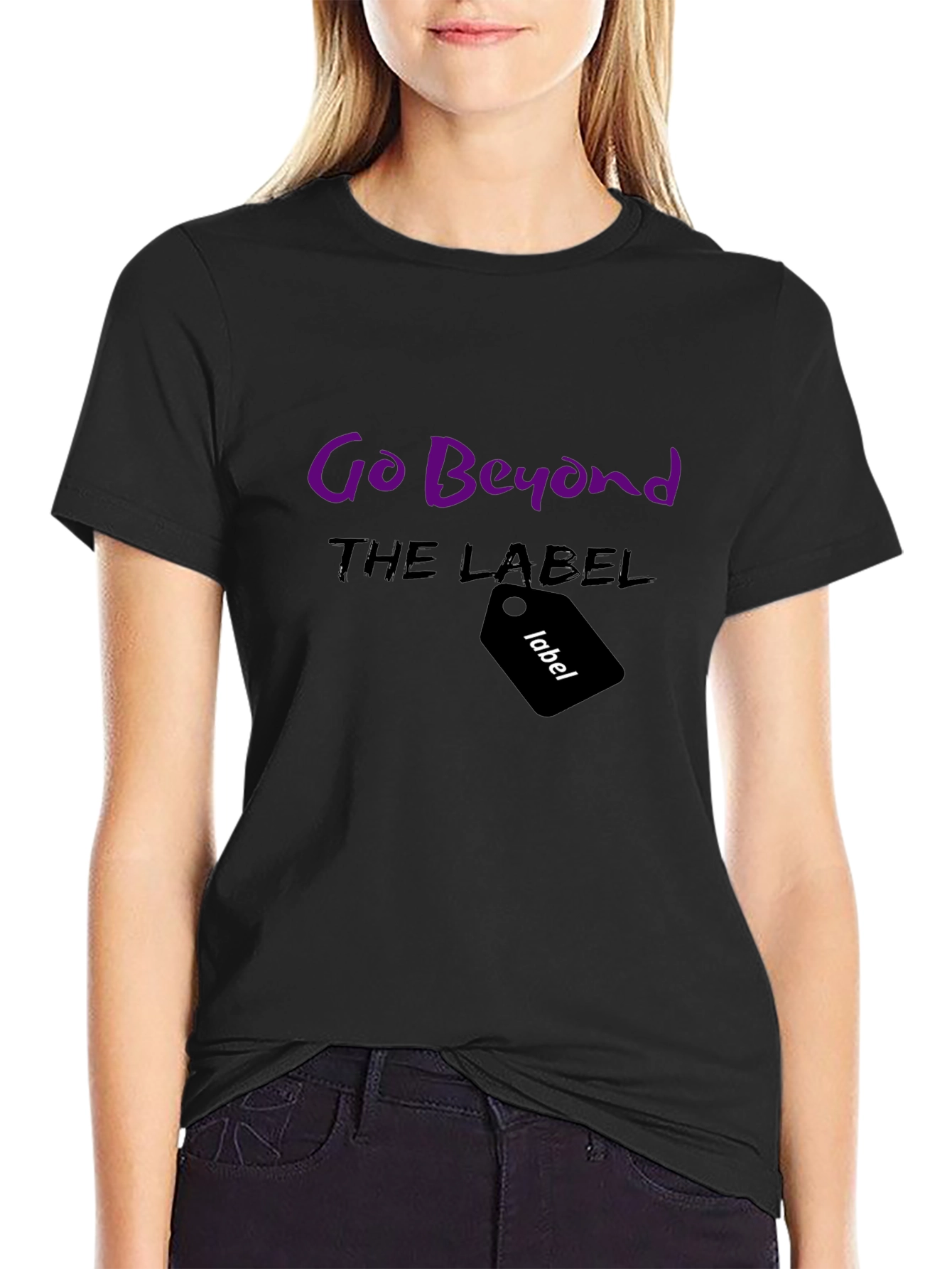 Go Beyond the Label Black Graphic Tee