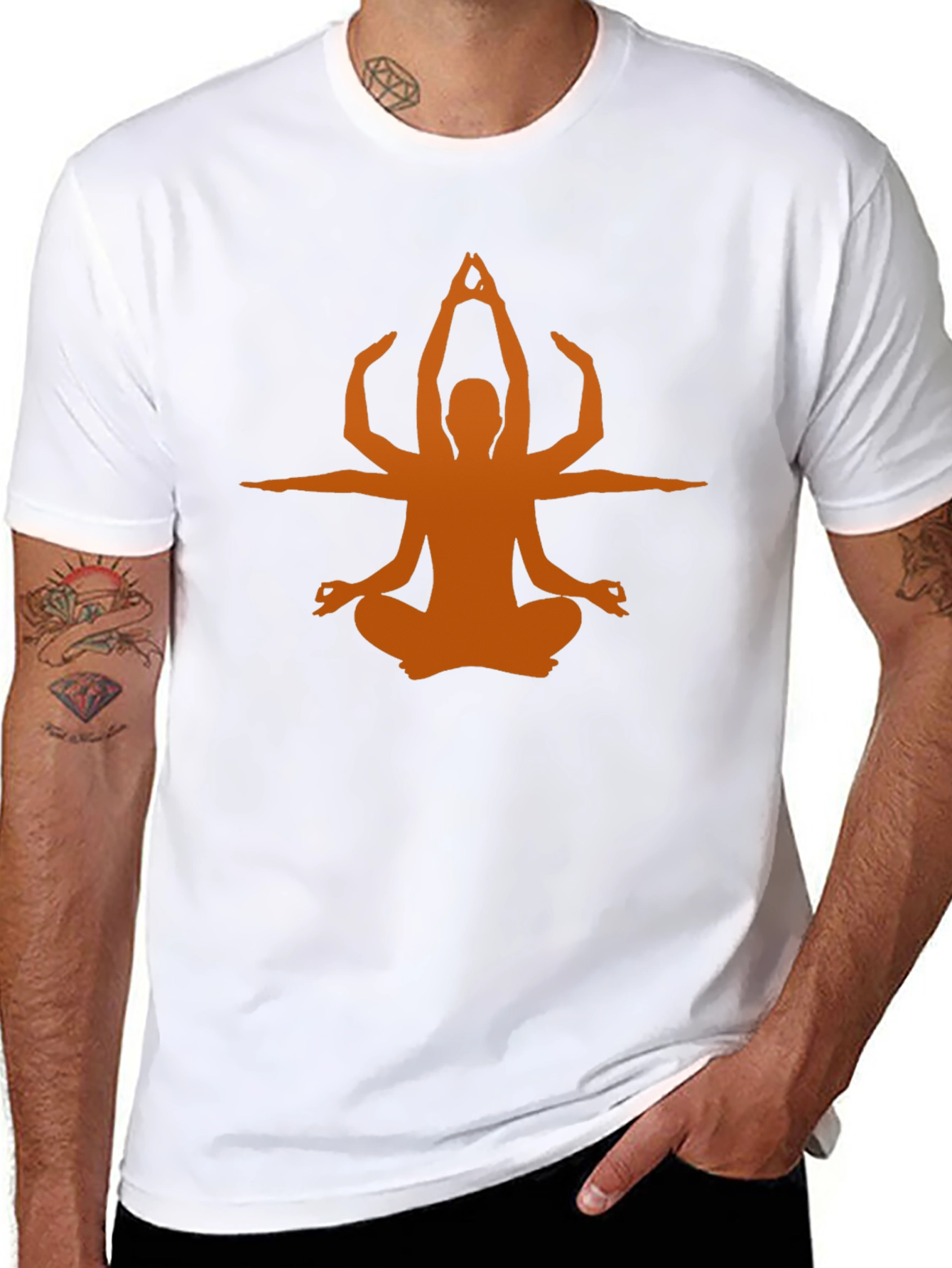 Yoga Pose Graphic Tee - Black
