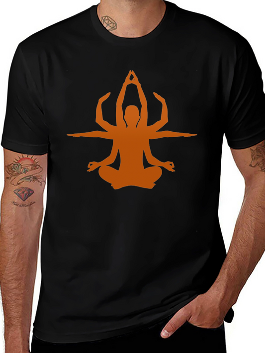 Yoga Pose Graphic Tee - Black