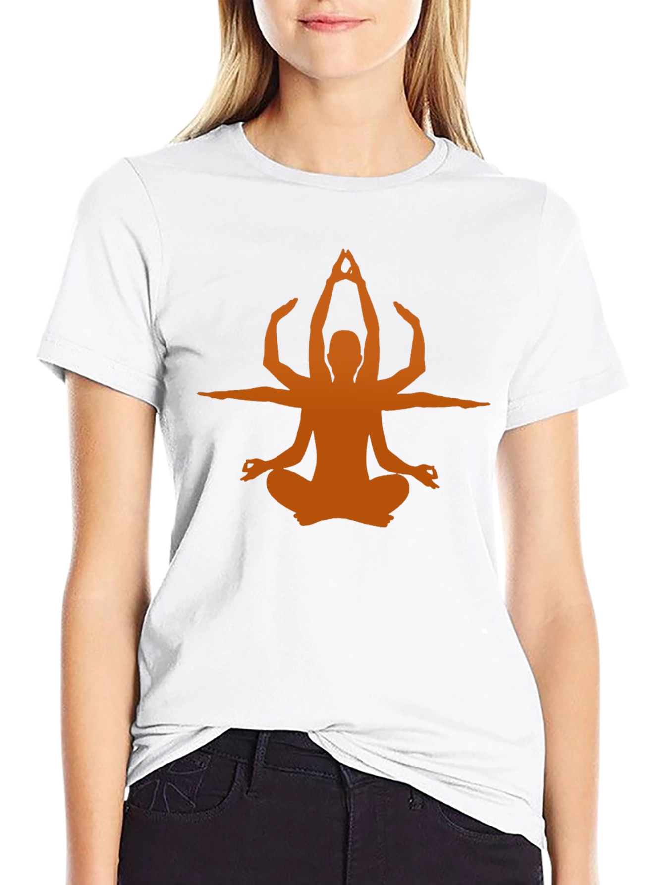 Yoga Pose Graphic Tee - Black