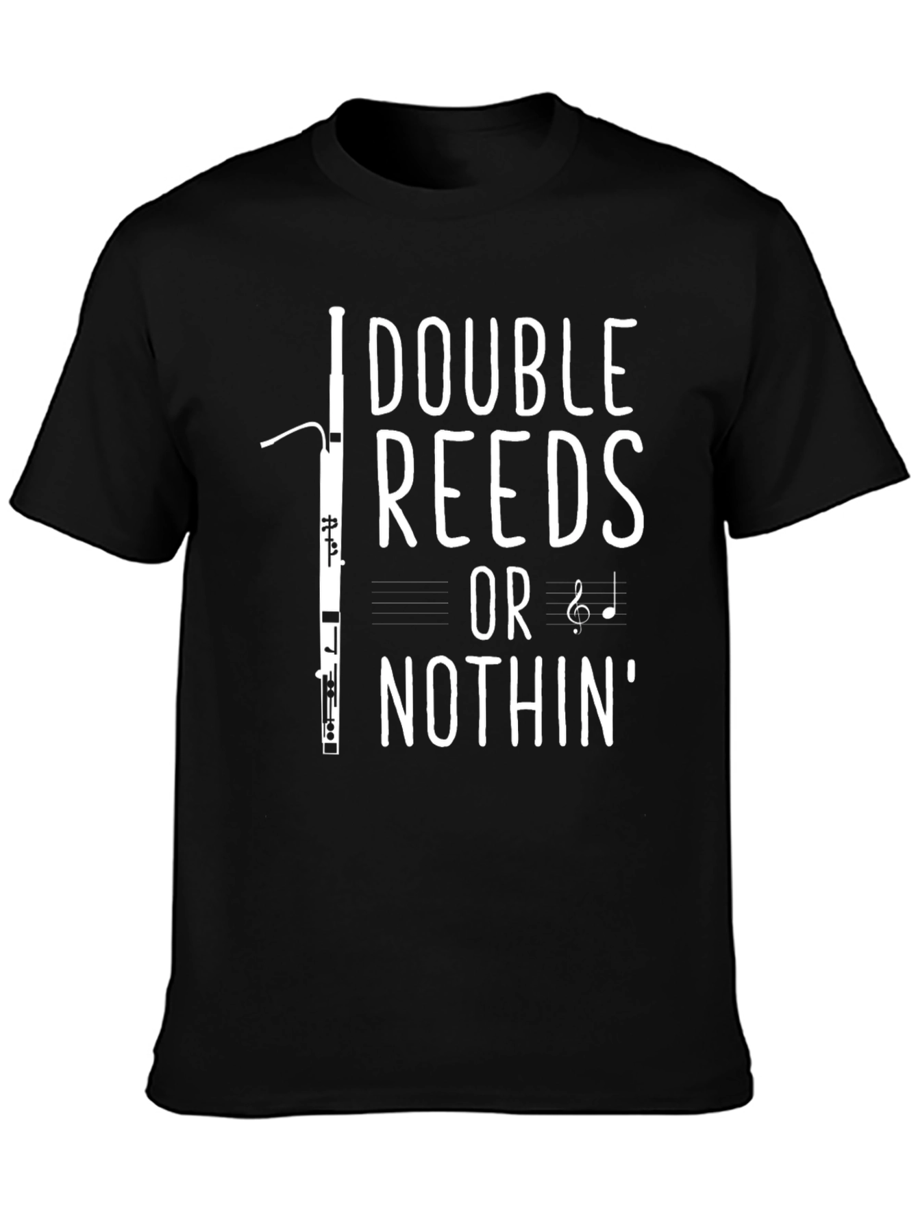Double Reeds or Nothin Black T-Shirt