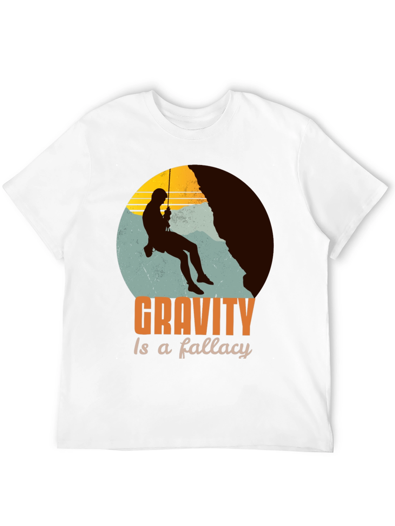 Gravity Is A Fallacy Climbing T-Shirt