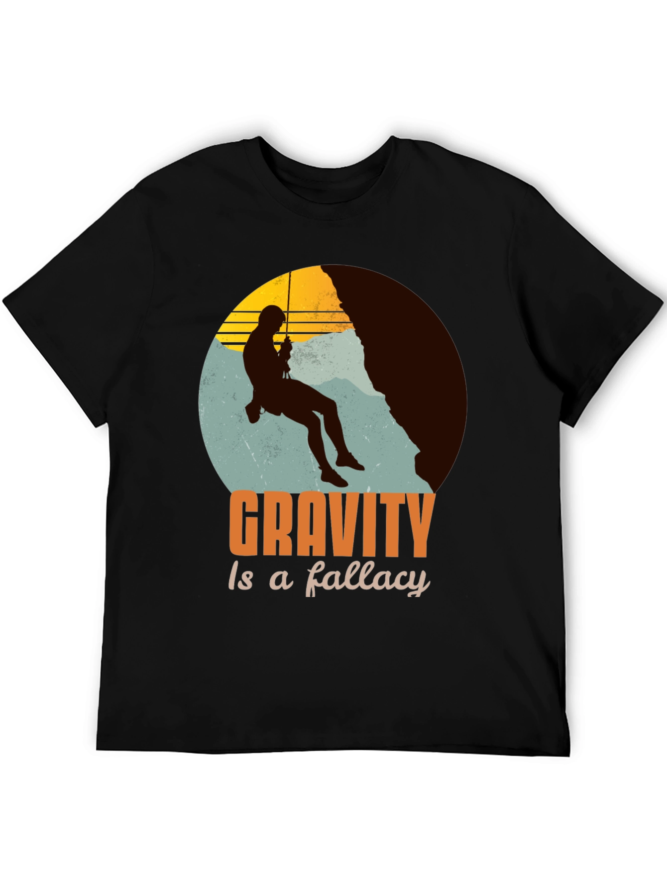 Gravity Is A Fallacy Climbing T-Shirt