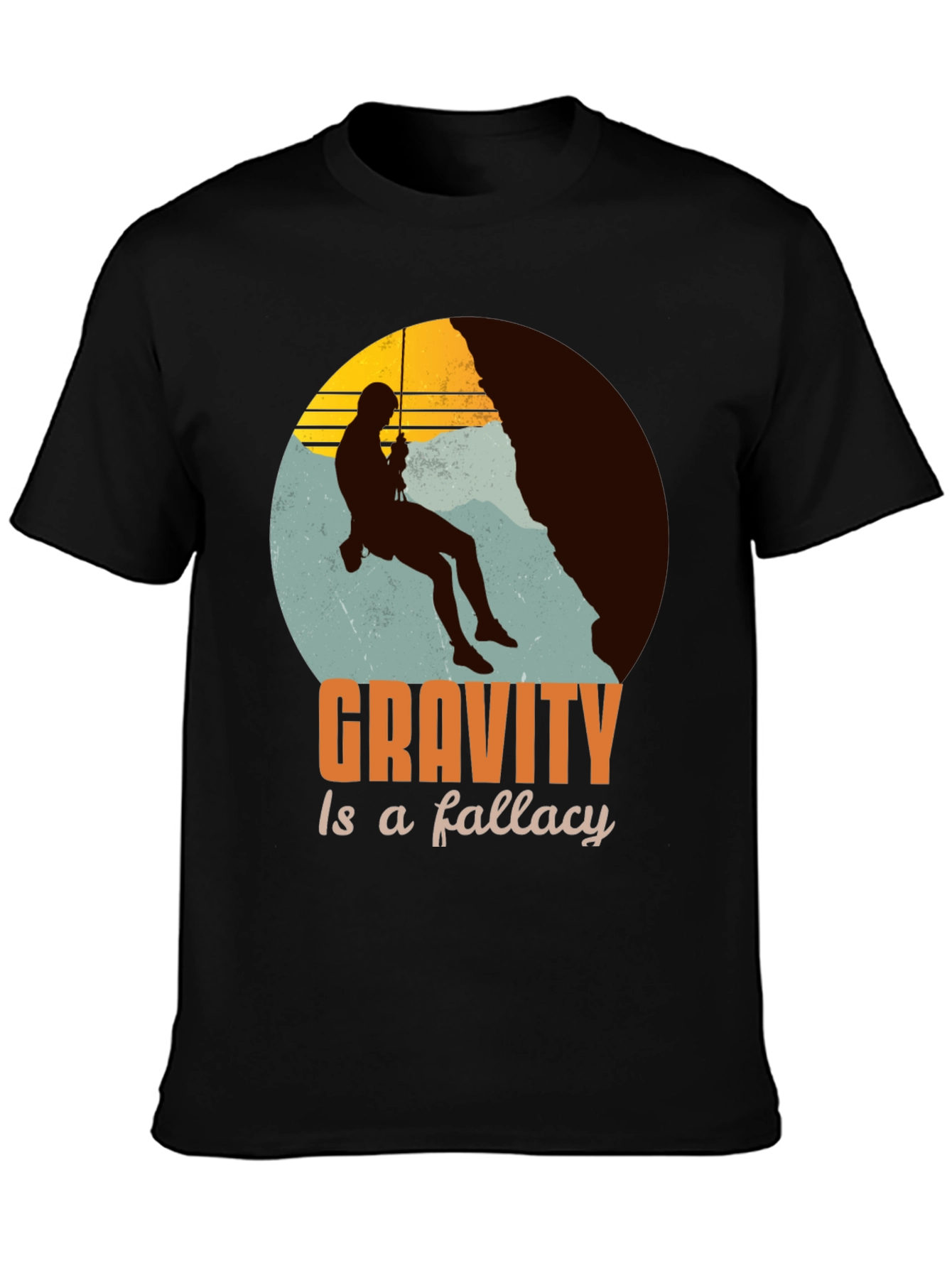 Gravity Is A Fallacy Climbing T-Shirt