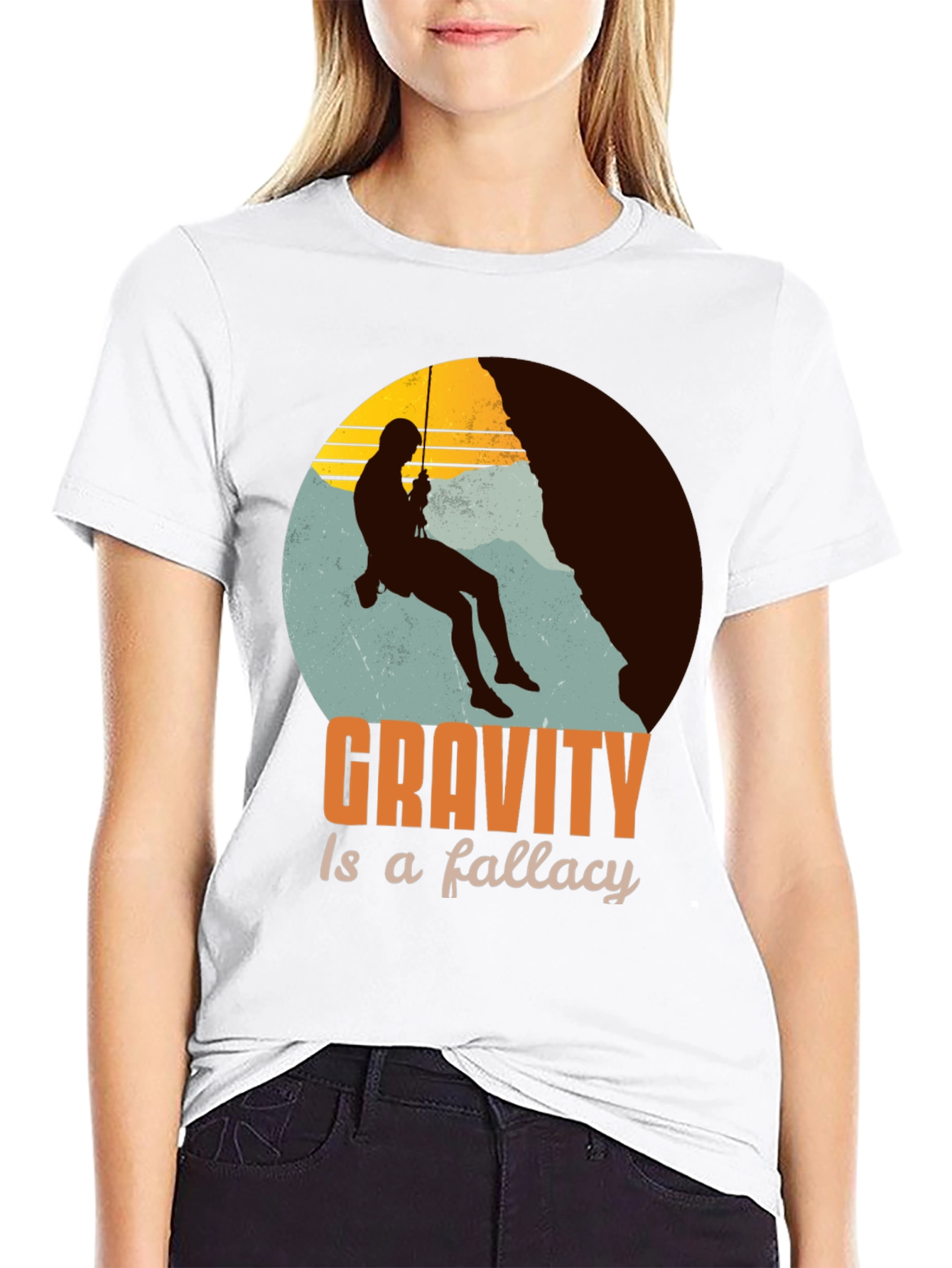 Gravity Is A Fallacy Climbing T-Shirt