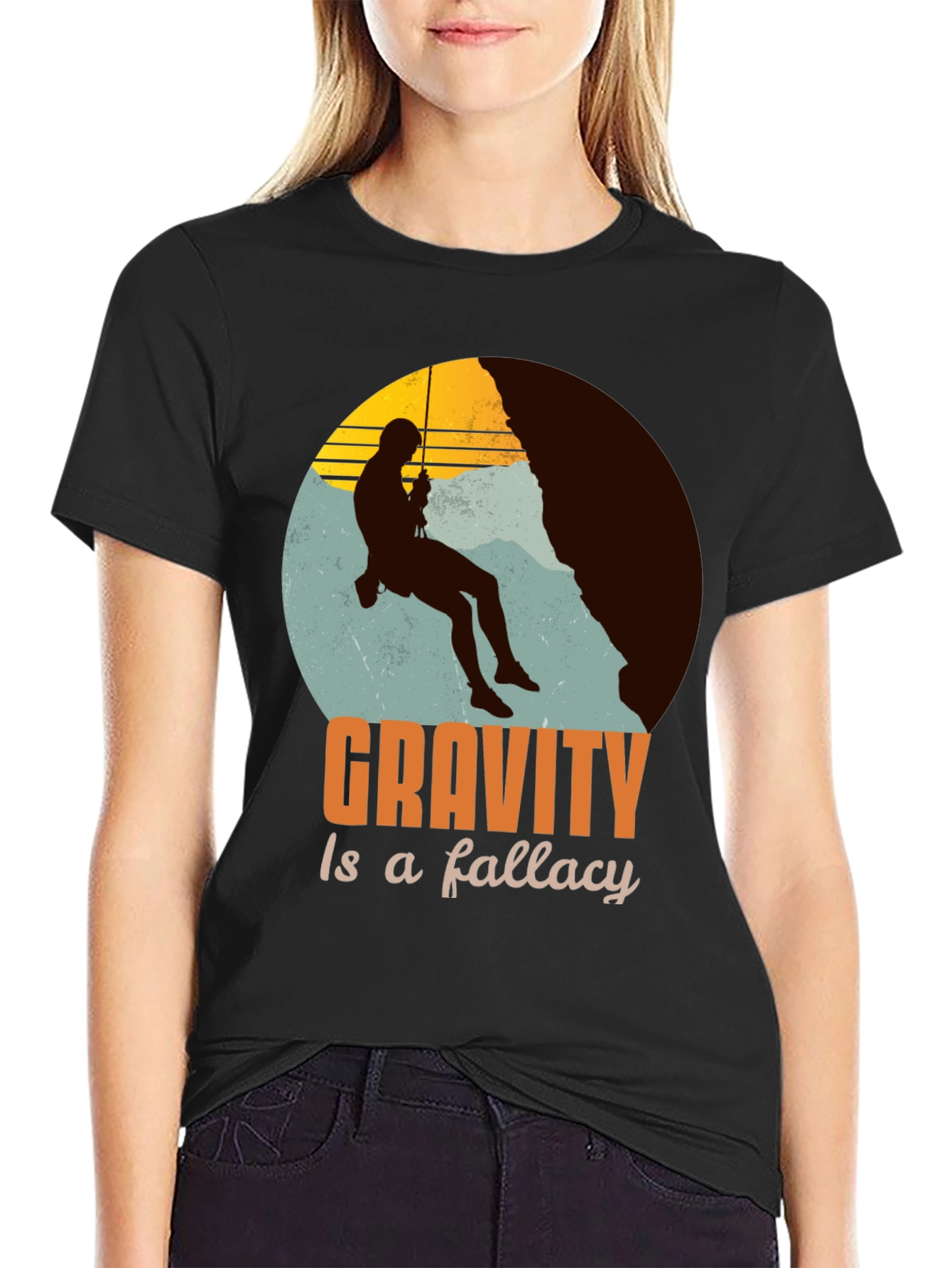 Gravity Is A Fallacy Climbing T-Shirt