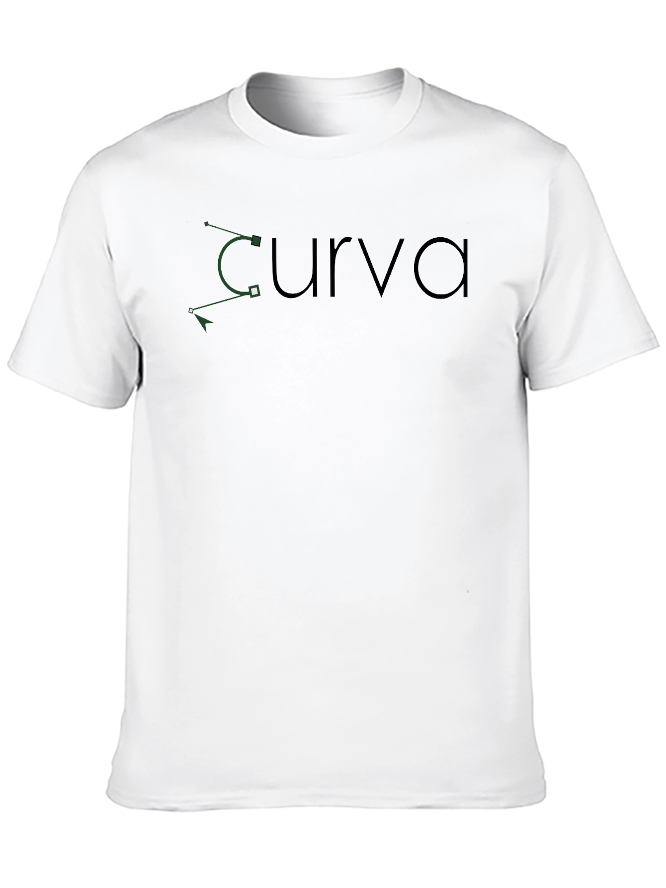 Curva Graphic Print Black Tee