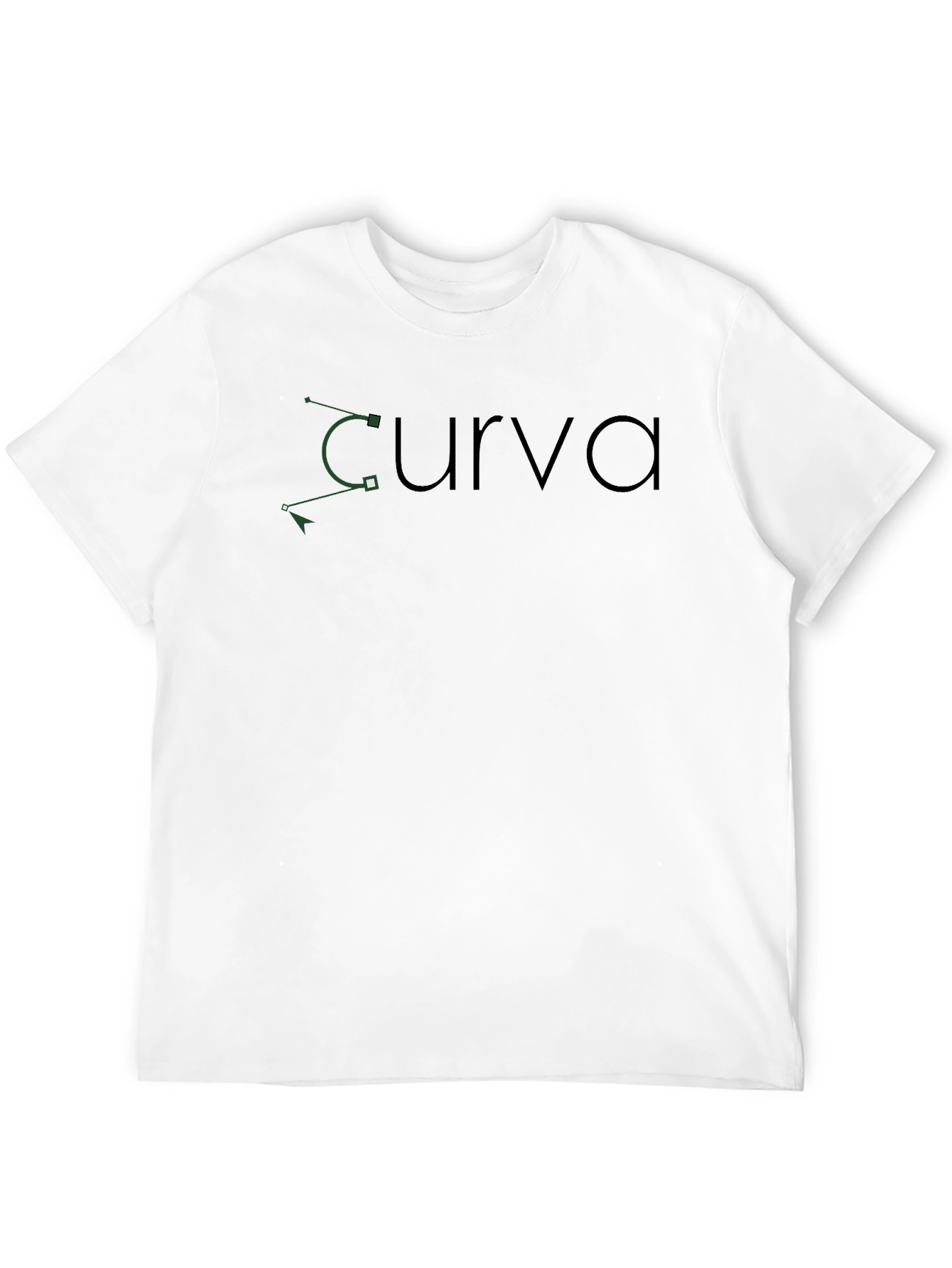 Curva Graphic Print Black Tee