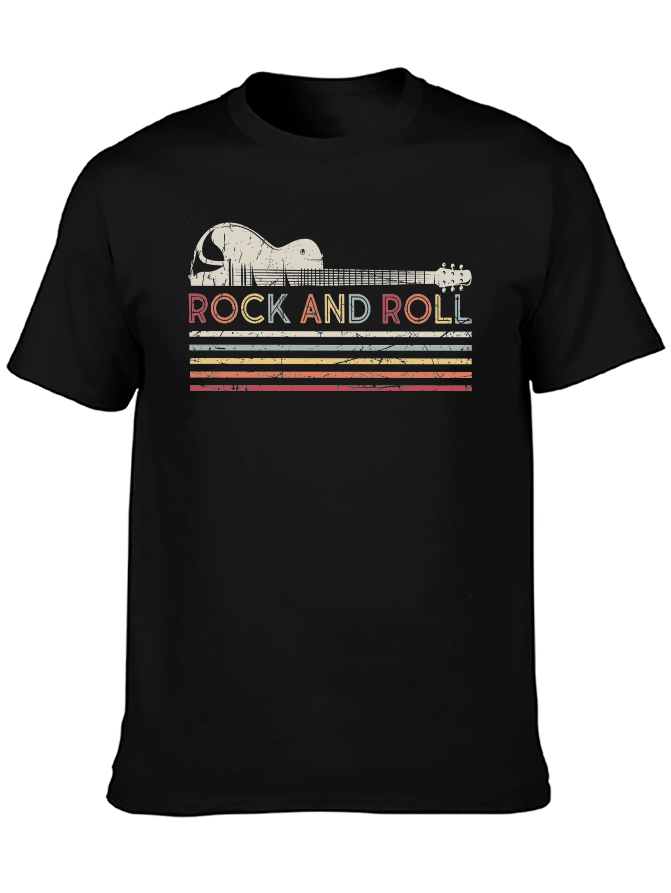 Retro Rock and Roll Guitar T-Shirt