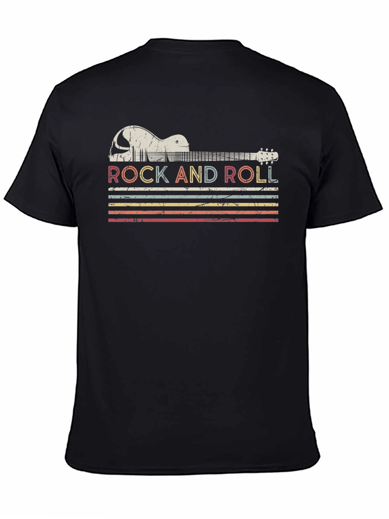 Retro Rock and Roll Guitar T-Shirt