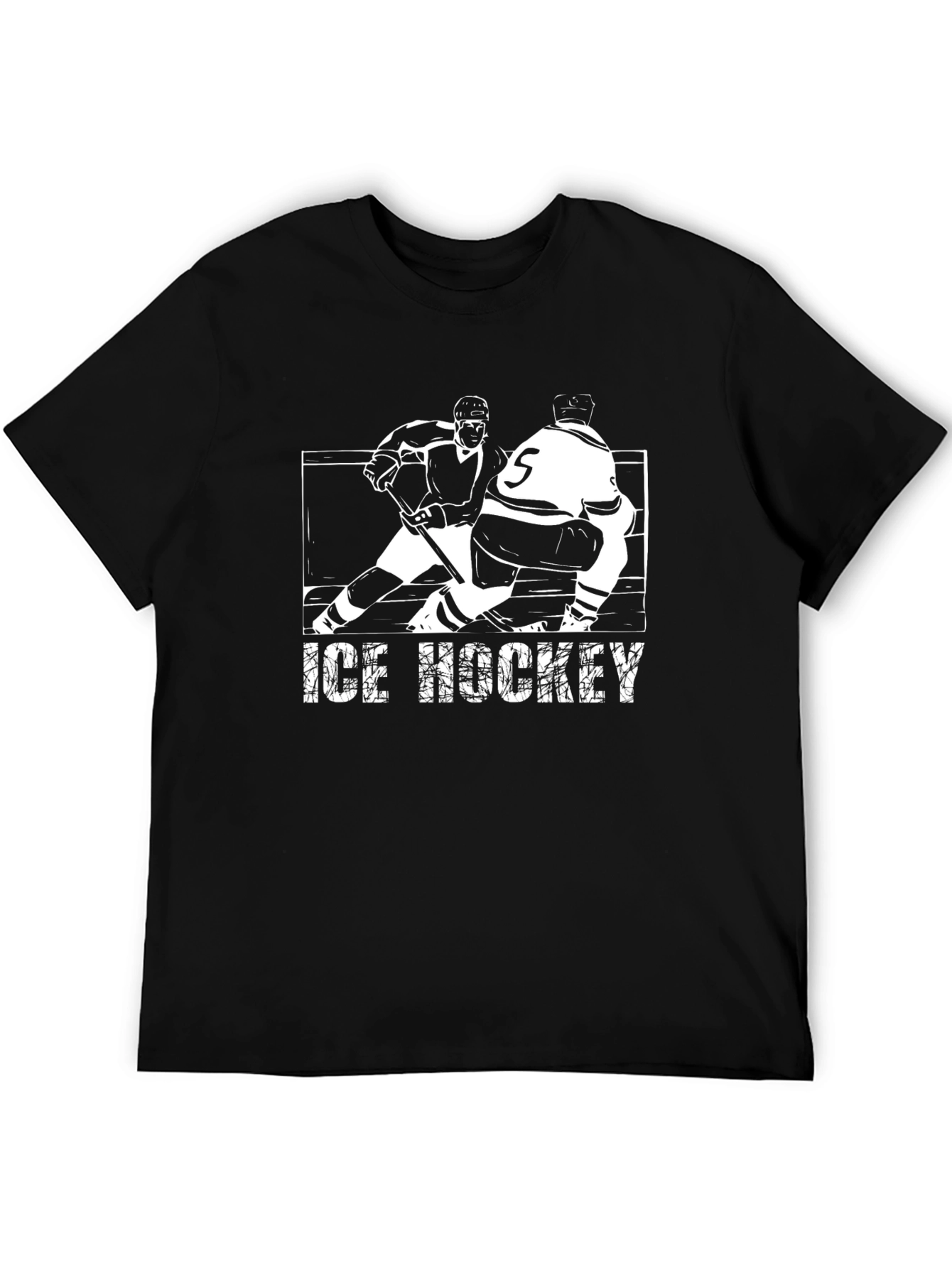 Ice Hockey Graphic Tee - Black
