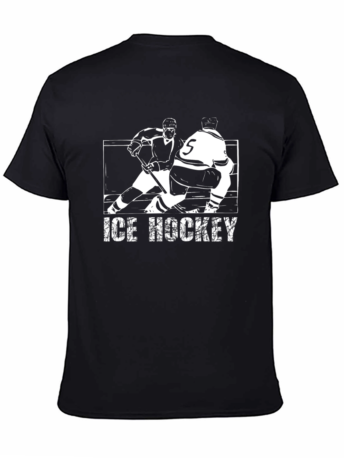 Ice Hockey Graphic Tee - Black