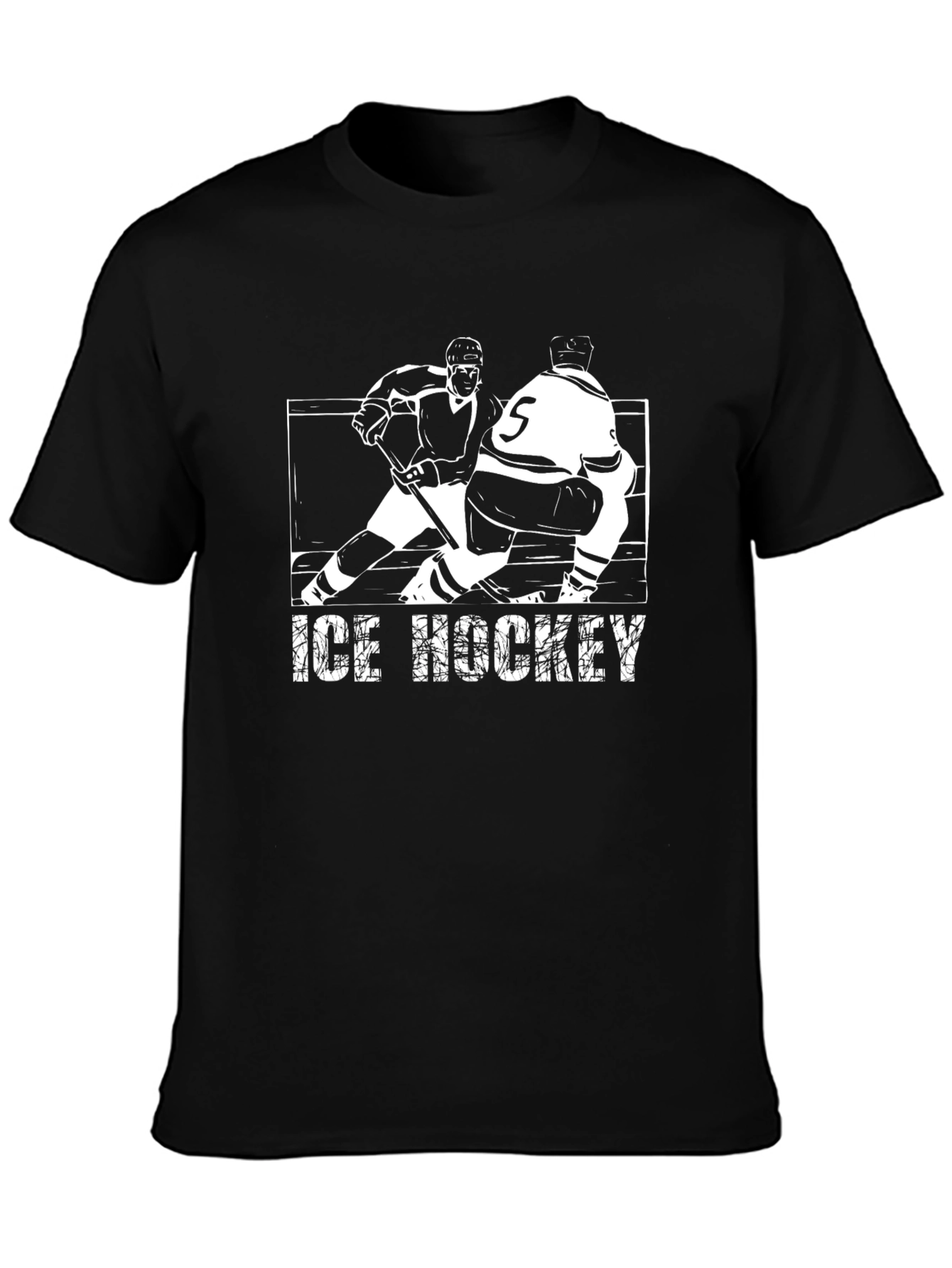 Ice Hockey Graphic Tee - Black