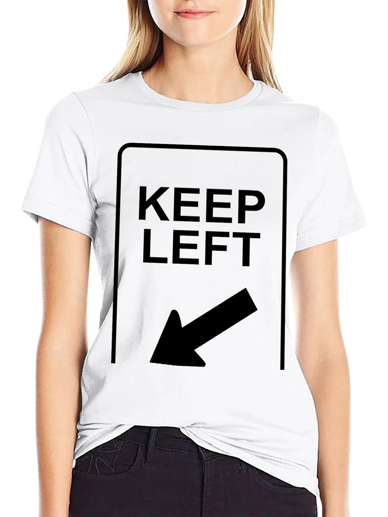 Keep Left T-Shirt - Directional Arrow Design
