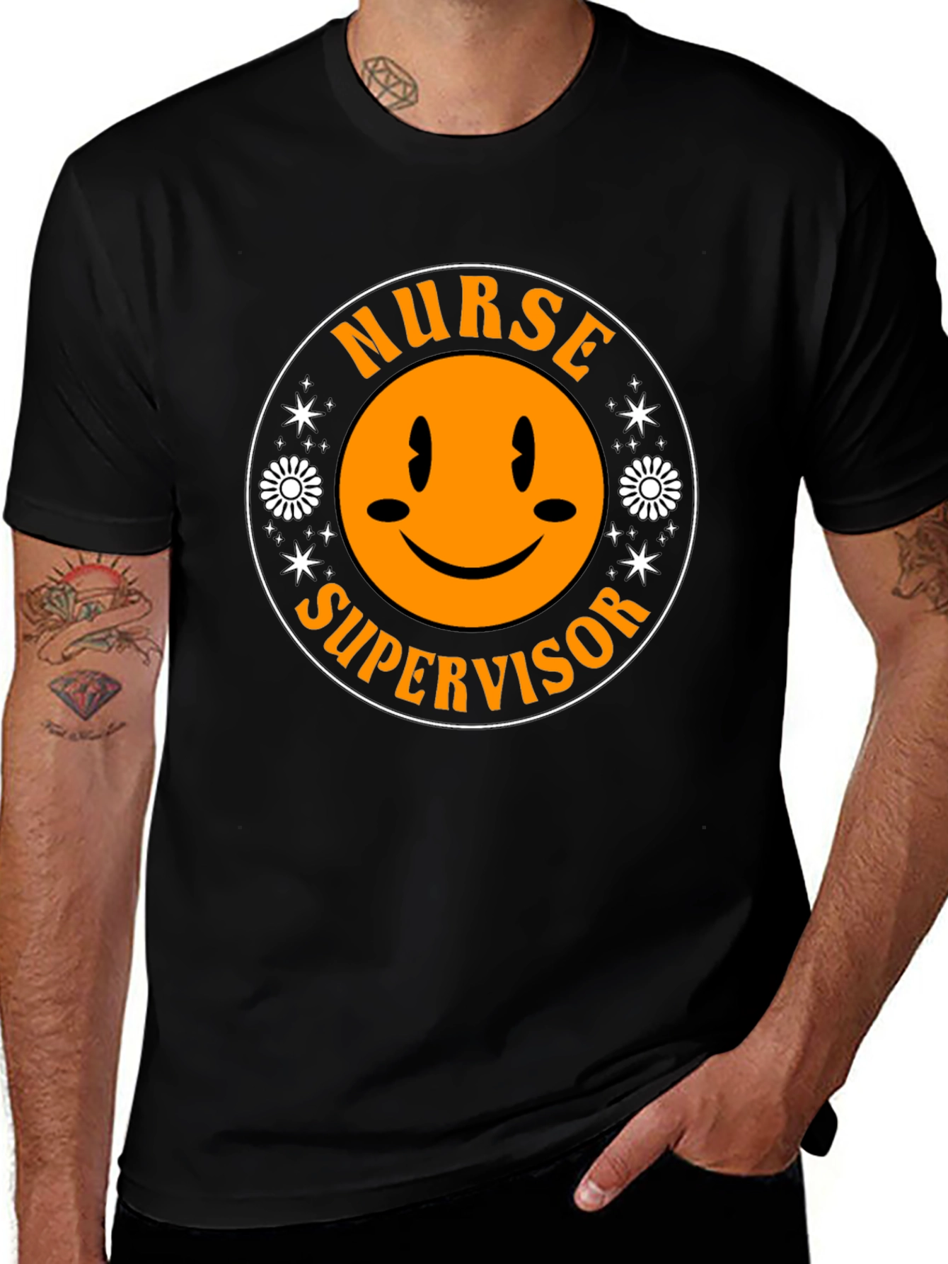 Nurse Supervisor Smiley Face Graphic T-Shirt