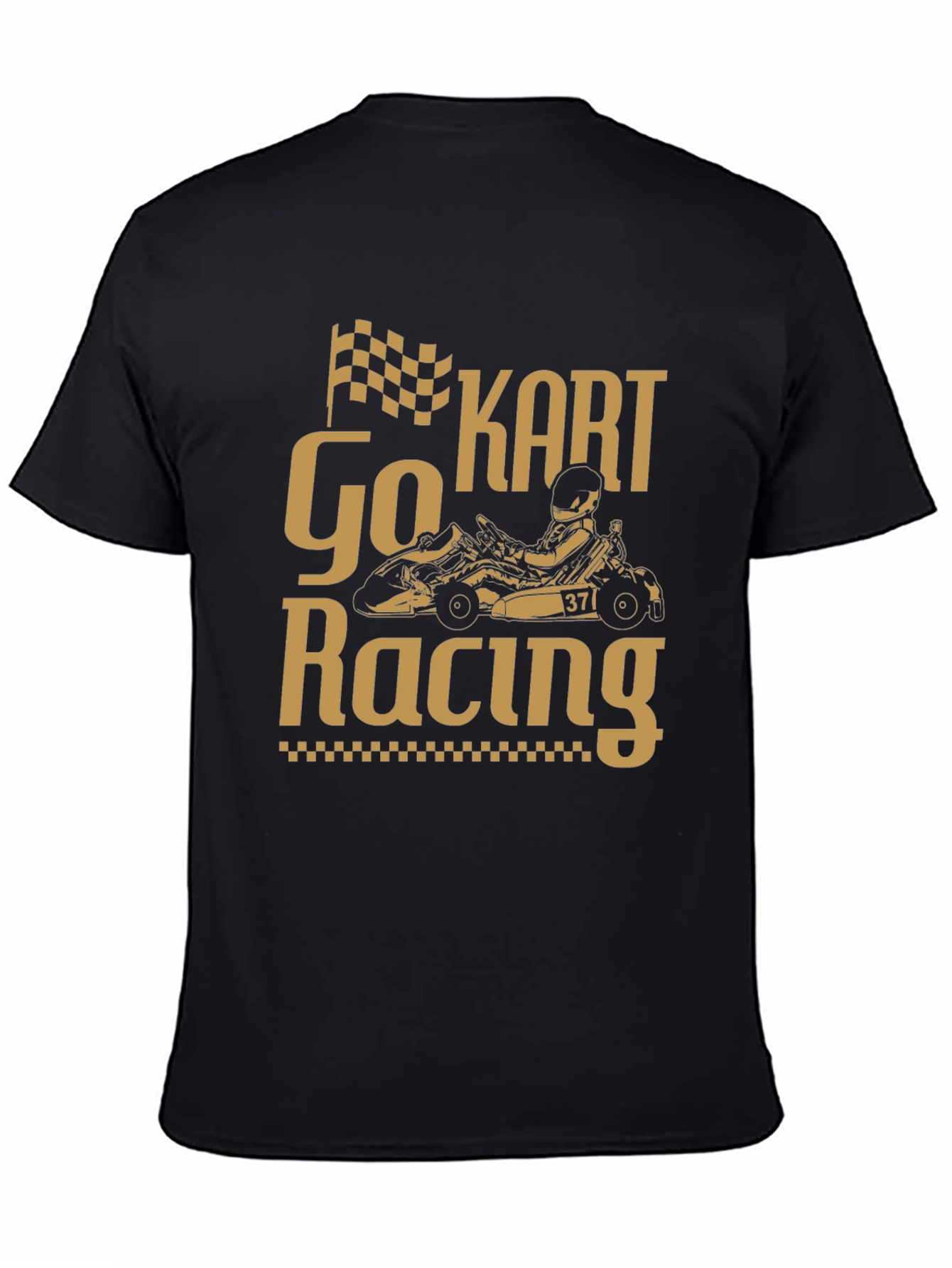Go Kart Racing Graphic T-Shirt - Black Cotton Tee