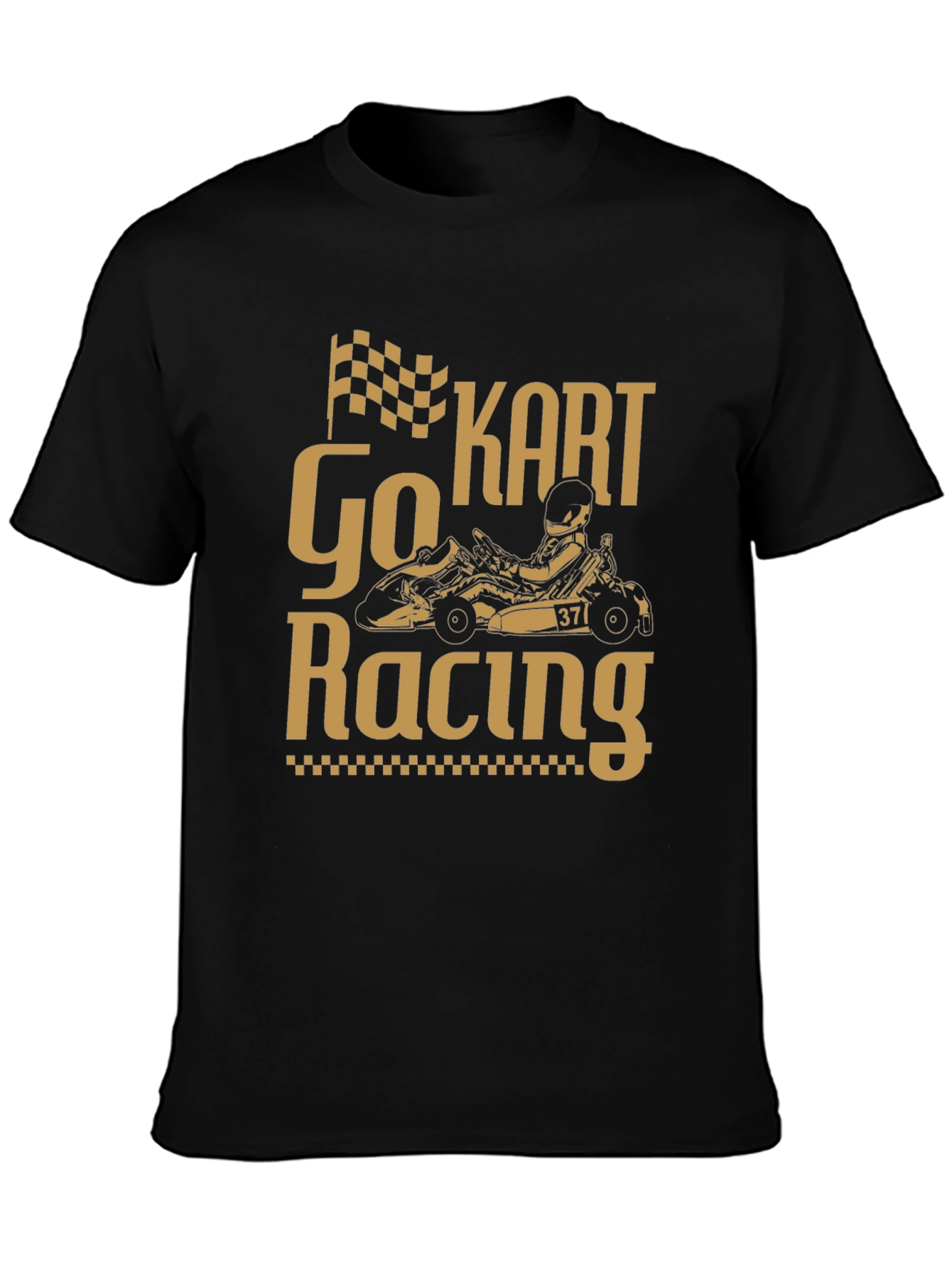 Go Kart Racing Graphic T-Shirt - Black Cotton Tee