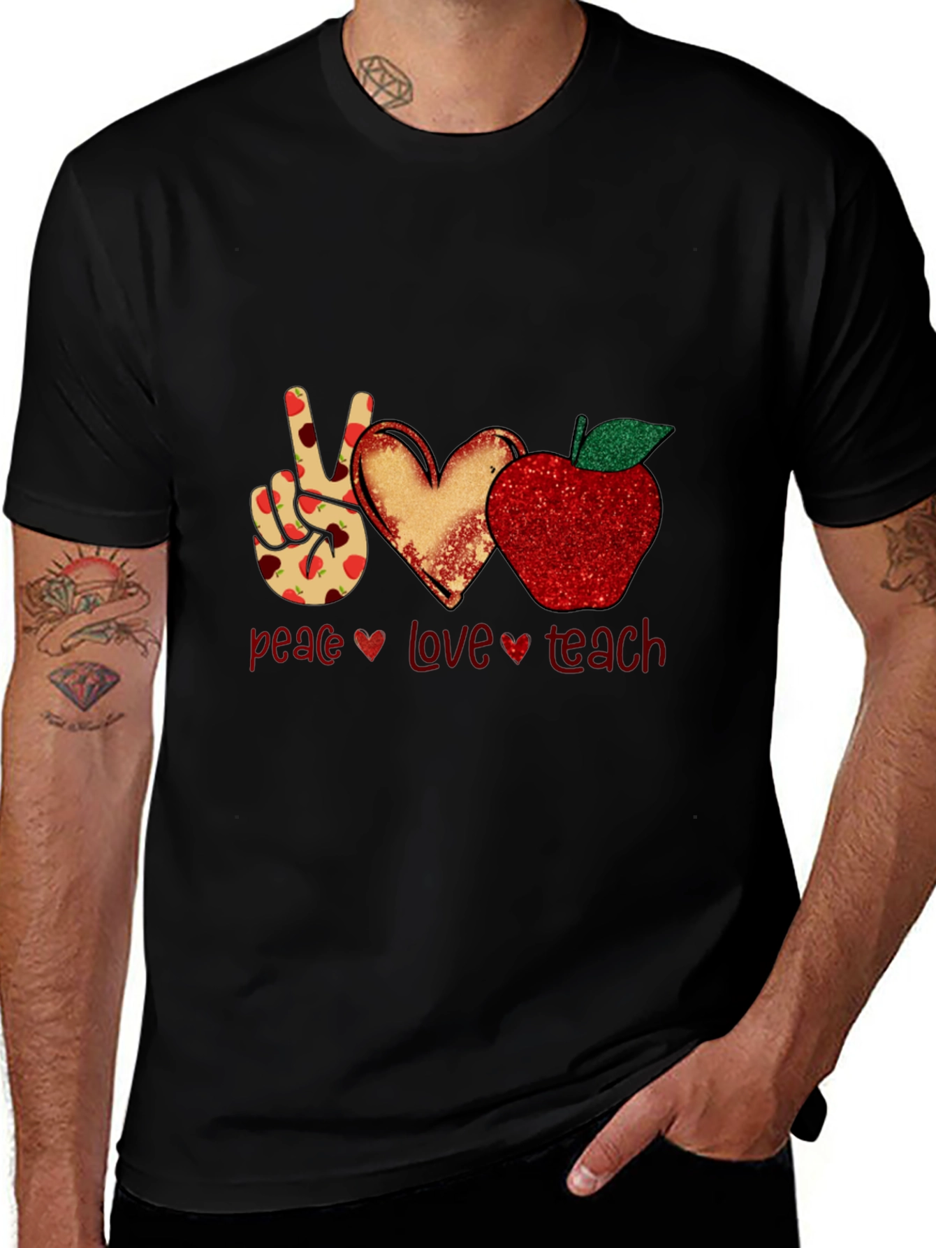Peace Love Teach Graphic Tee