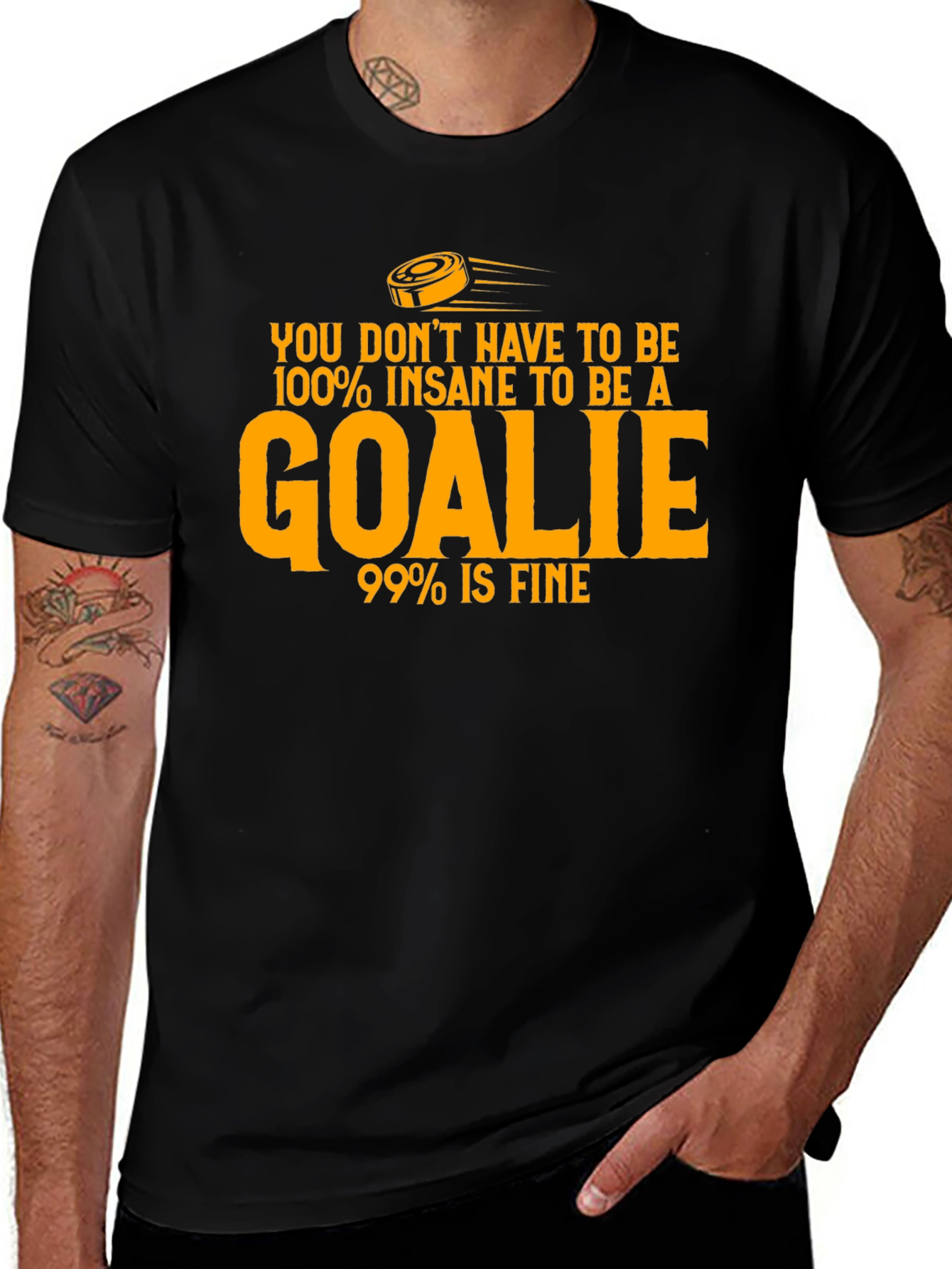Insane Goalie T-Shirt - Hockey Humor