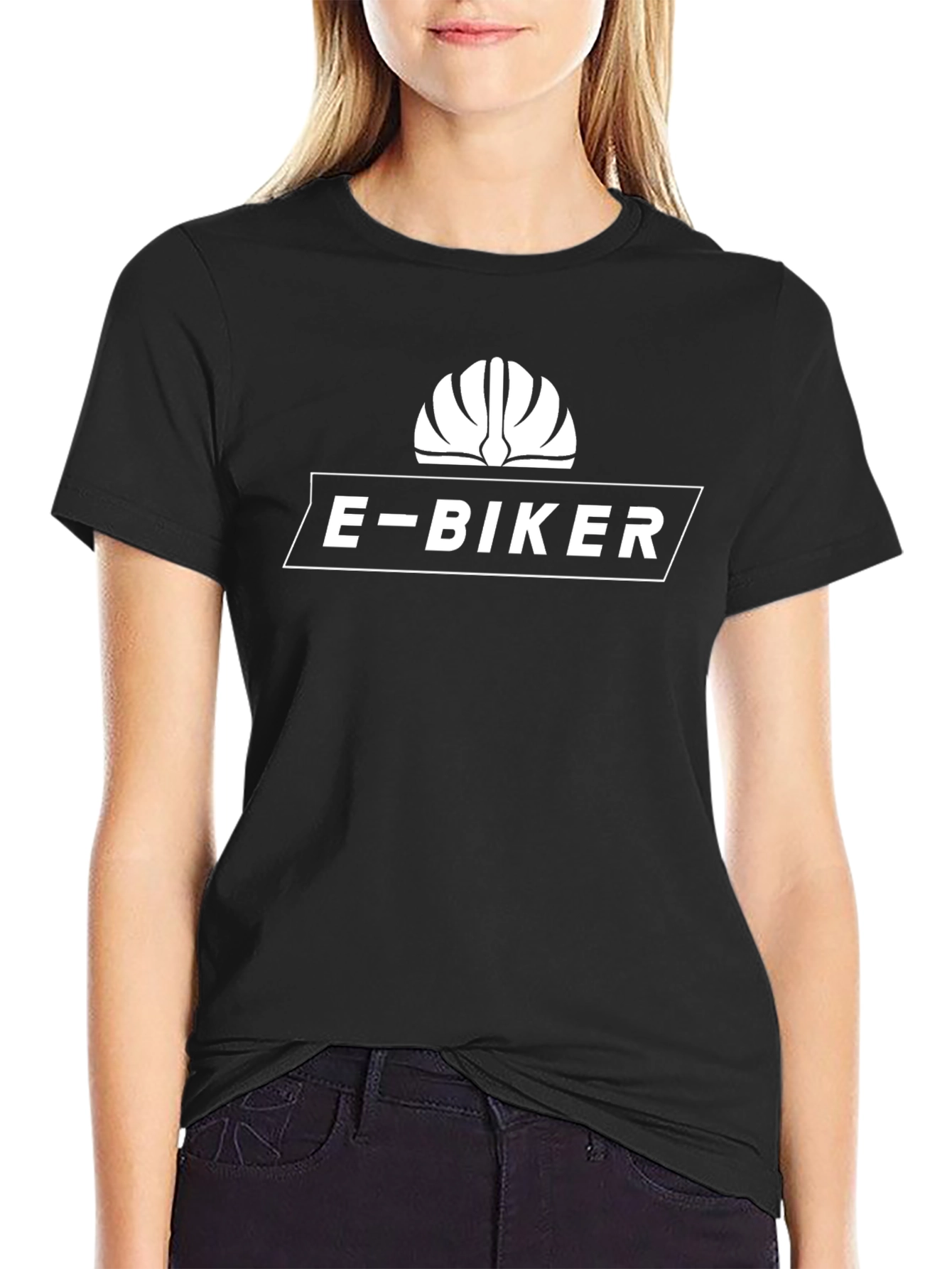 E-Biker Helmet Graphic Tee - Black