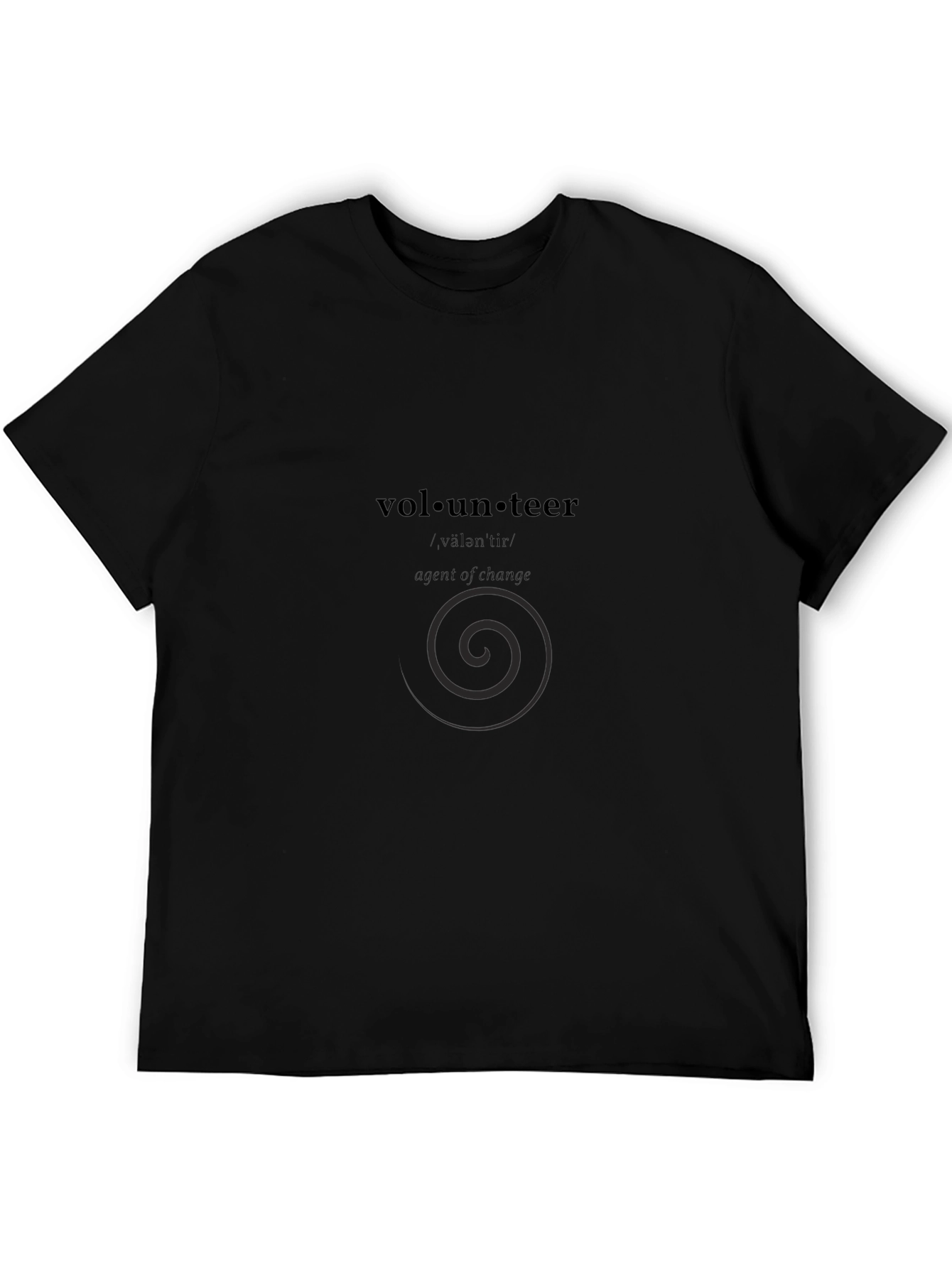 Volunteer Agent of Change Black Graphic Tee