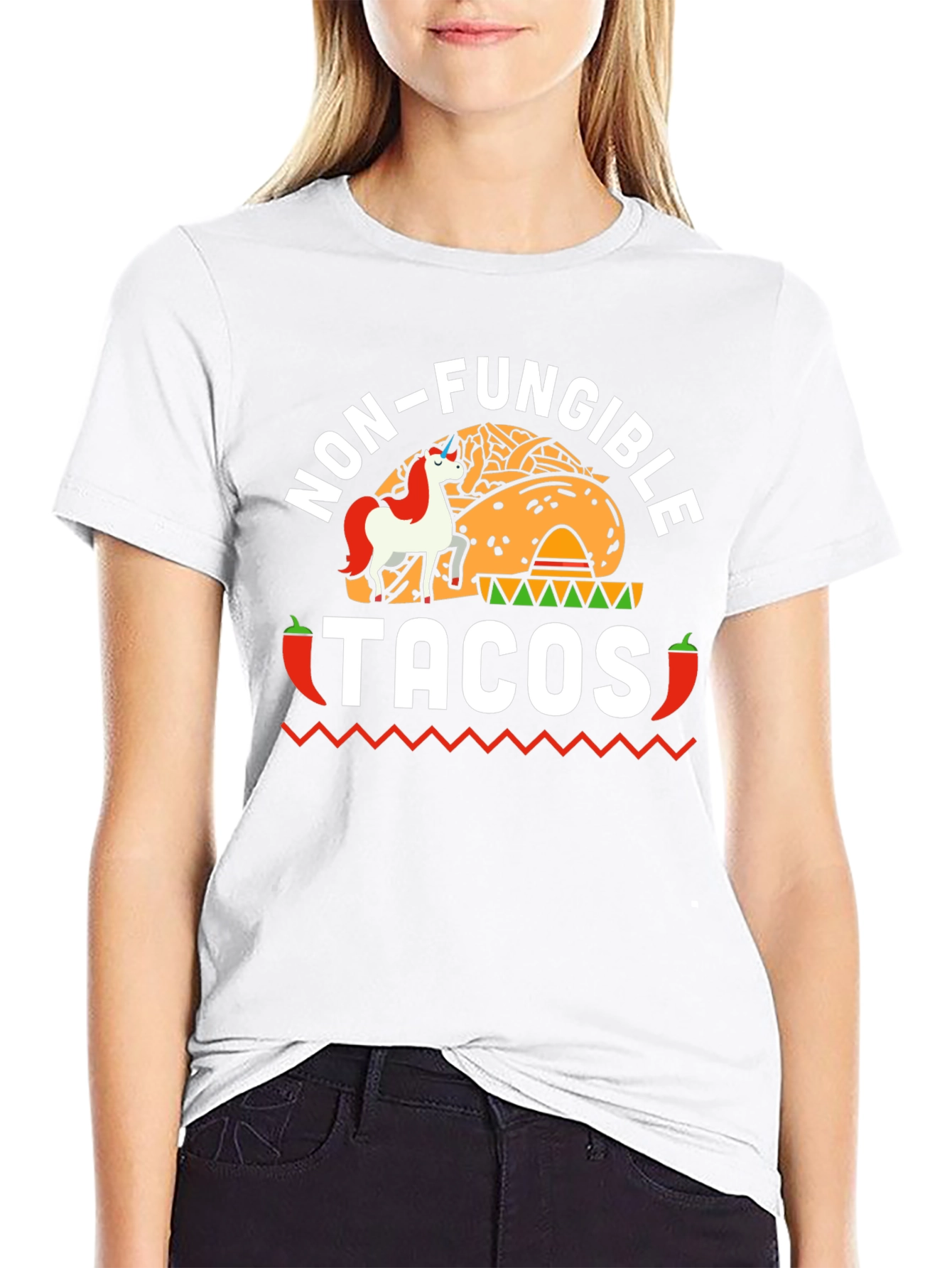 Non-Fungible Tacos Black Graphic T-Shirt