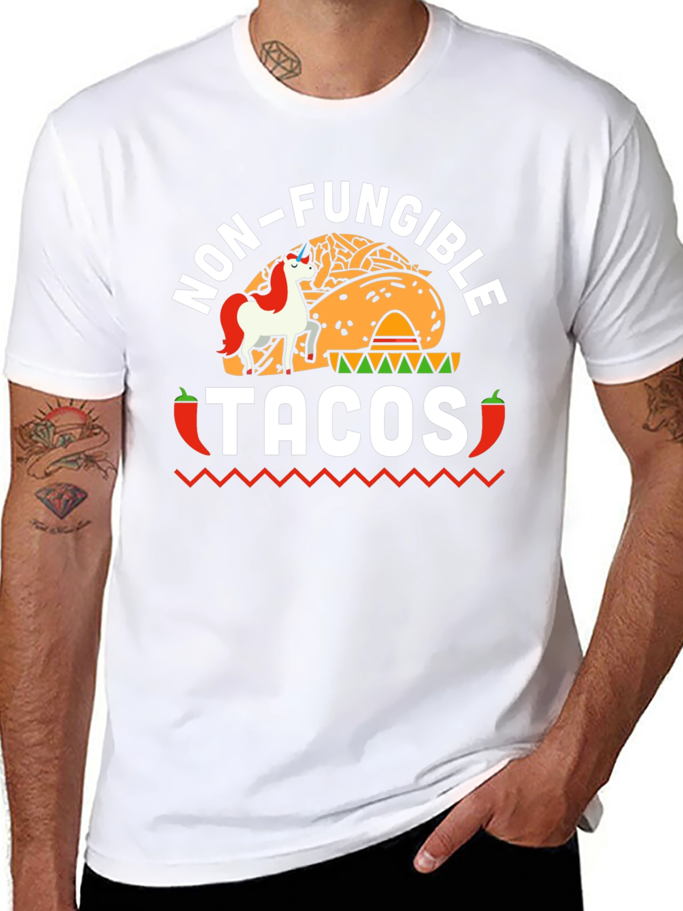 Non-Fungible Tacos Black Graphic T-Shirt