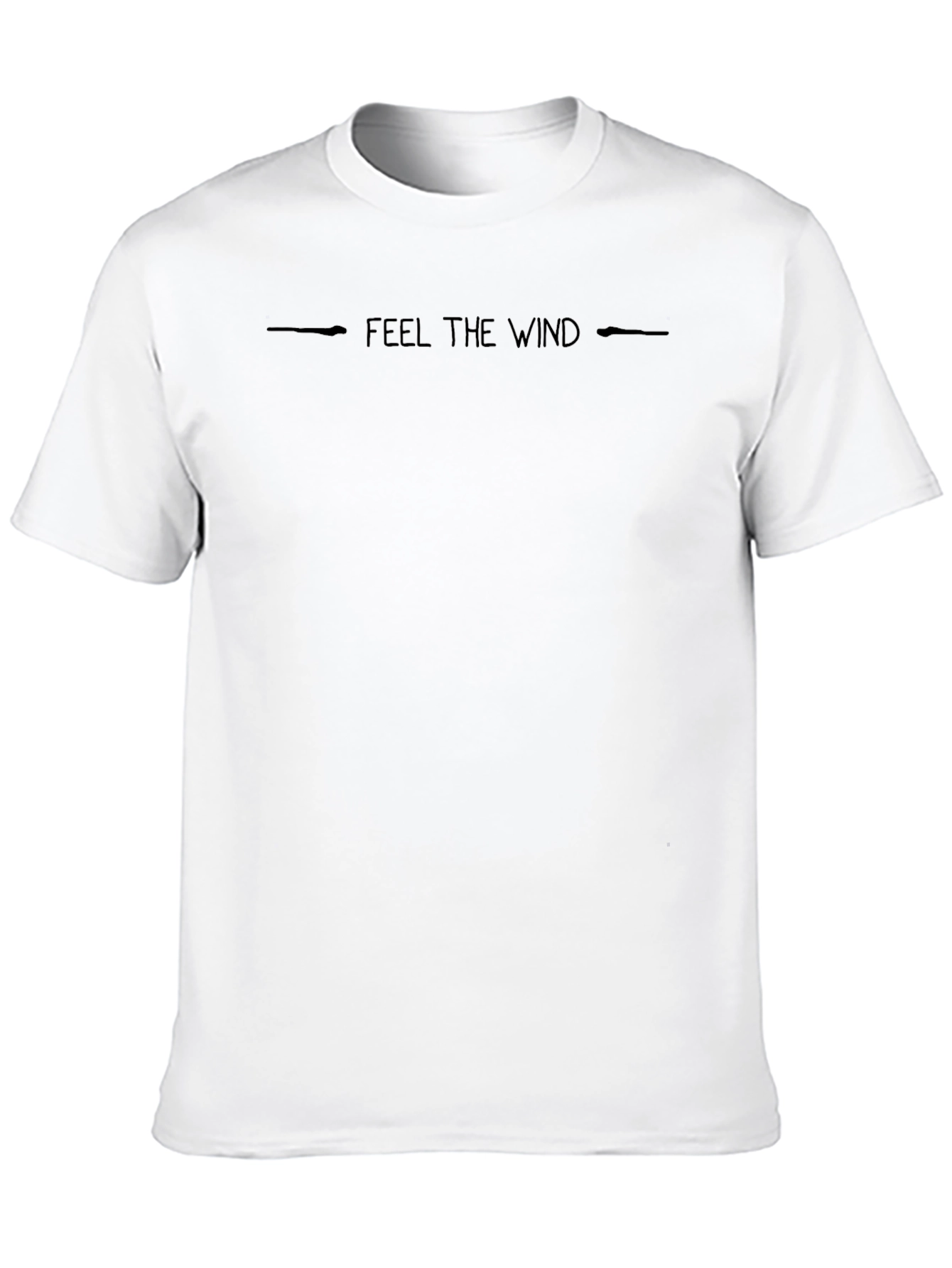 Feel the Wind Graphic Black T-Shirt