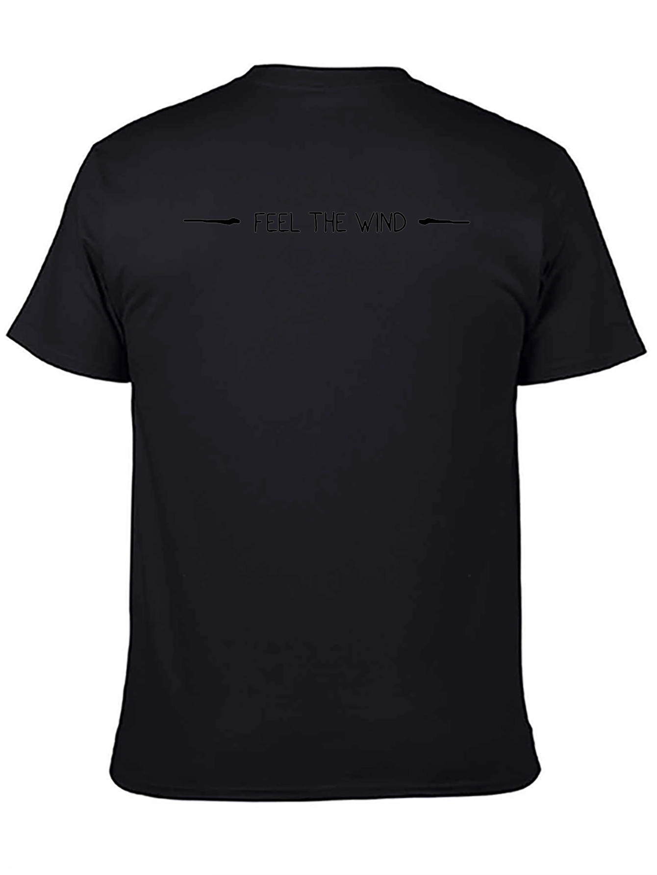 Feel the Wind Graphic Black T-Shirt